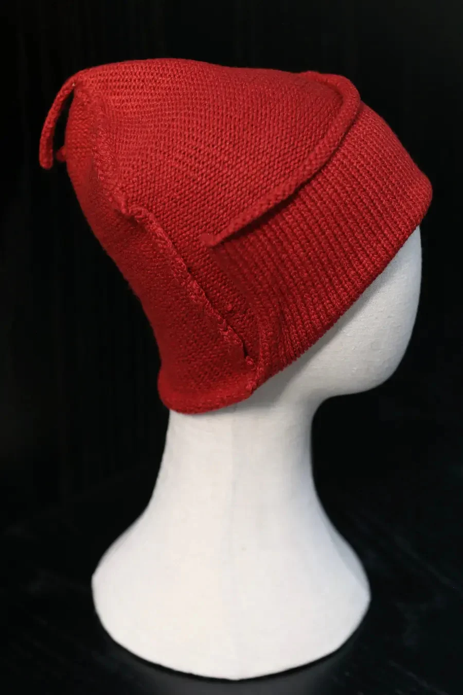 Daniel Andresen Hat Collection I Belgian knitted handmade hat DA-CYR10-HONG-OS OS Universal size/10 Pure cashmere red PDA100 10 - Image 2
