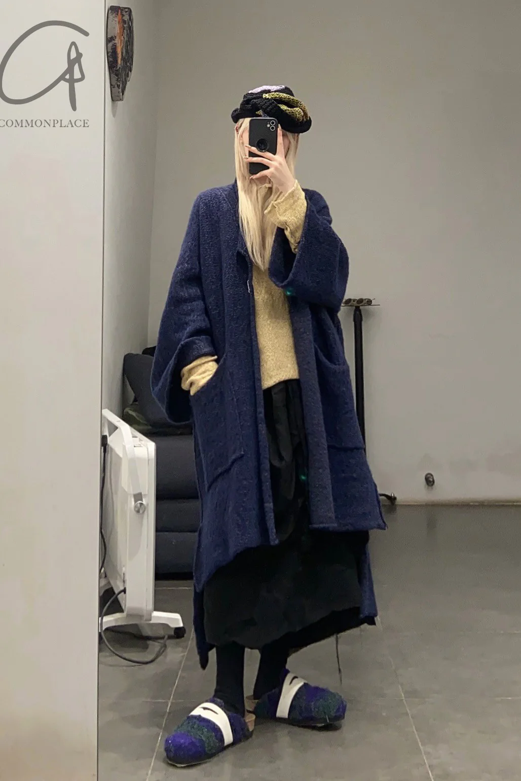 Daniel Andresen Kimono Knit Jacket IBERIS NAVY PDA4 - Image 16