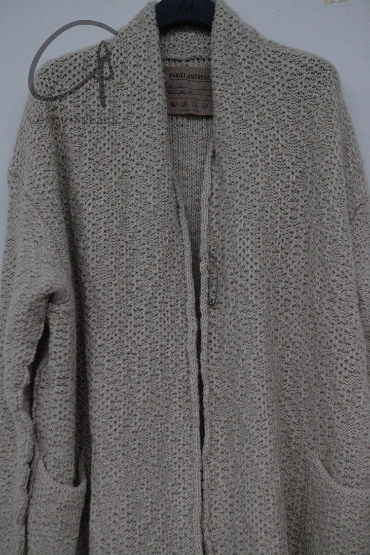 Daniel Andresen knitted jacket ASTER ECRU 6 sand color (PDA6) - Image 2