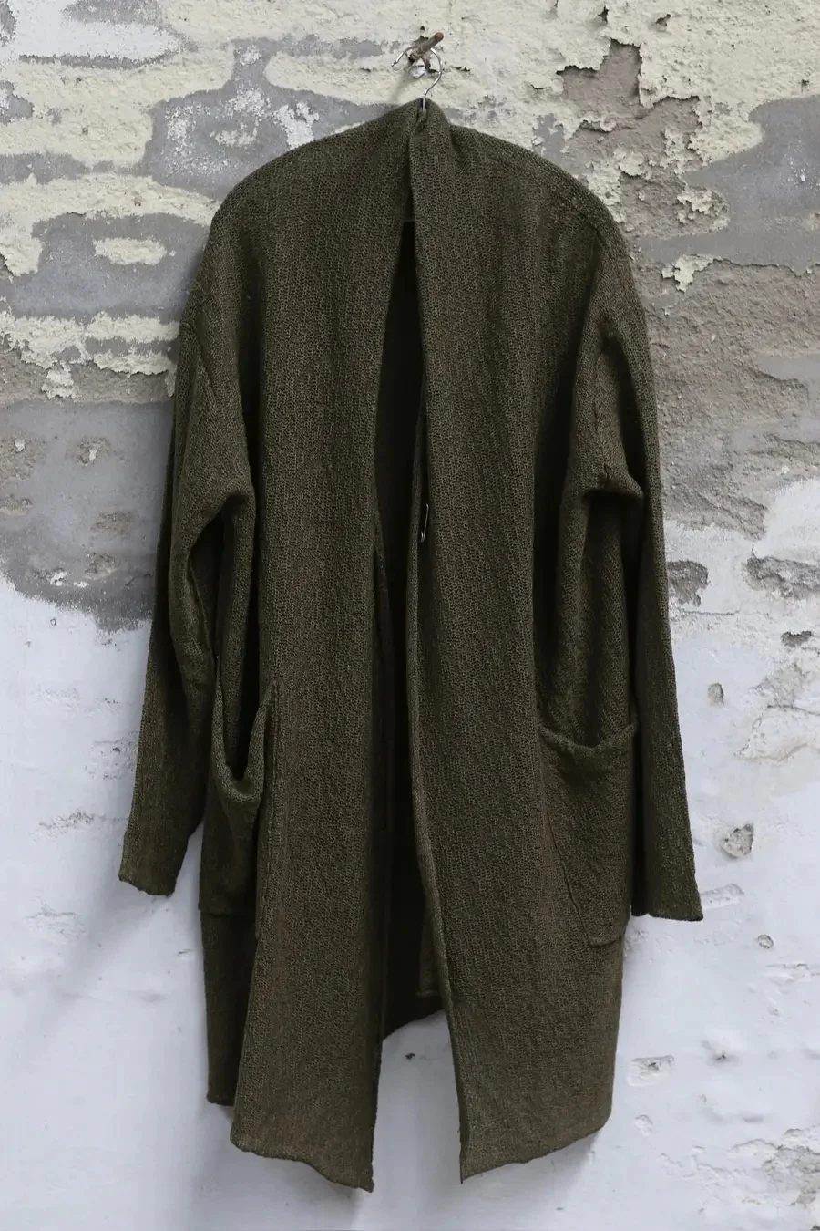 Daniel Andresen long cardigan AJUGA dark olive