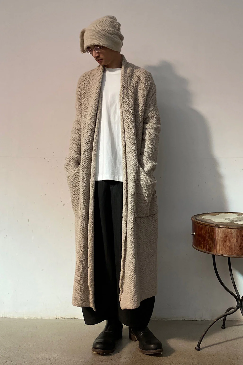 Daniel Andresen long cardigan IRIS ECRU sand color 2 (PDA8) - Image 15