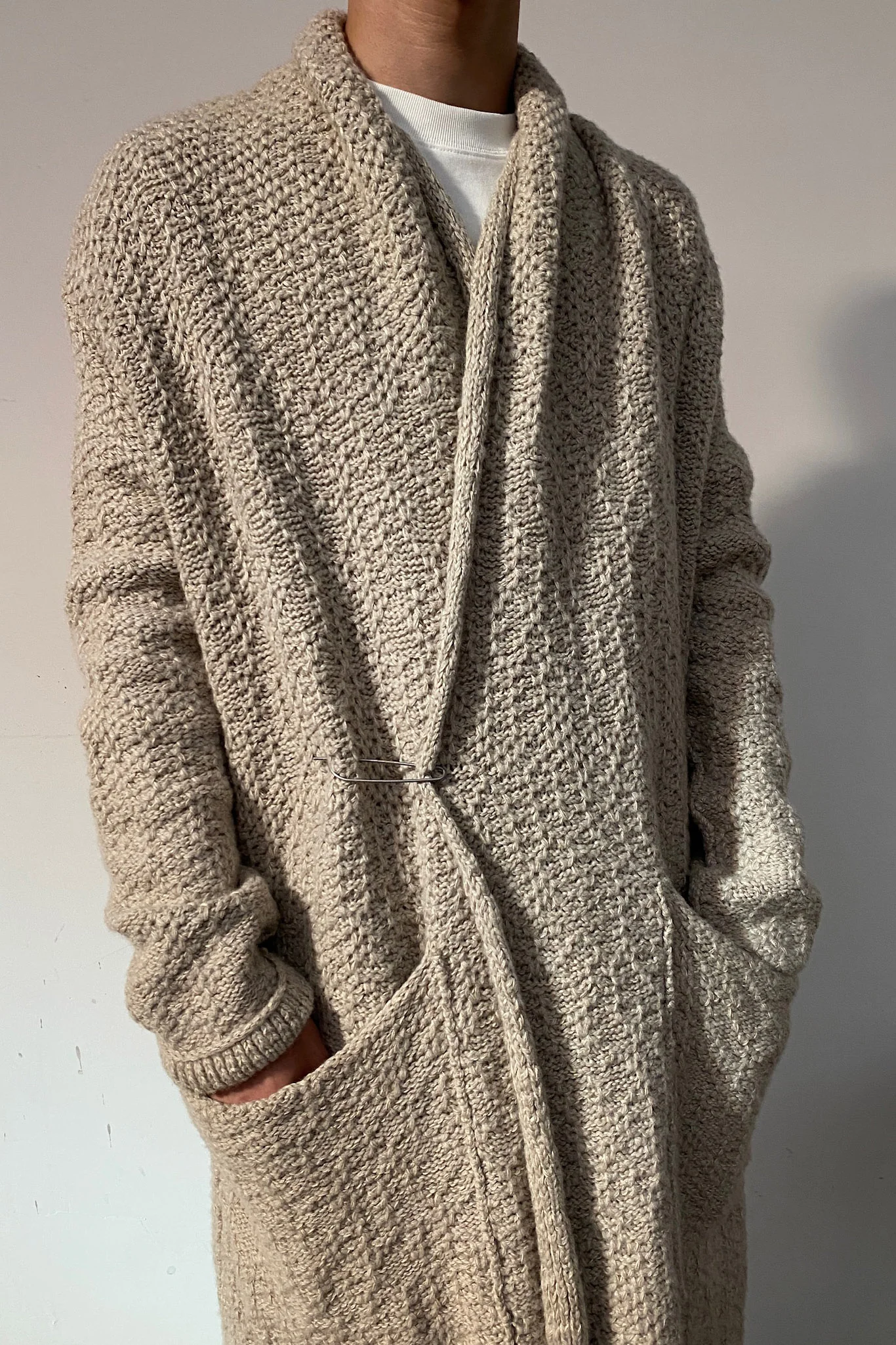 Daniel Andresen long cardigan IRIS ECRU sand color 2 (PDA8) - Image 9