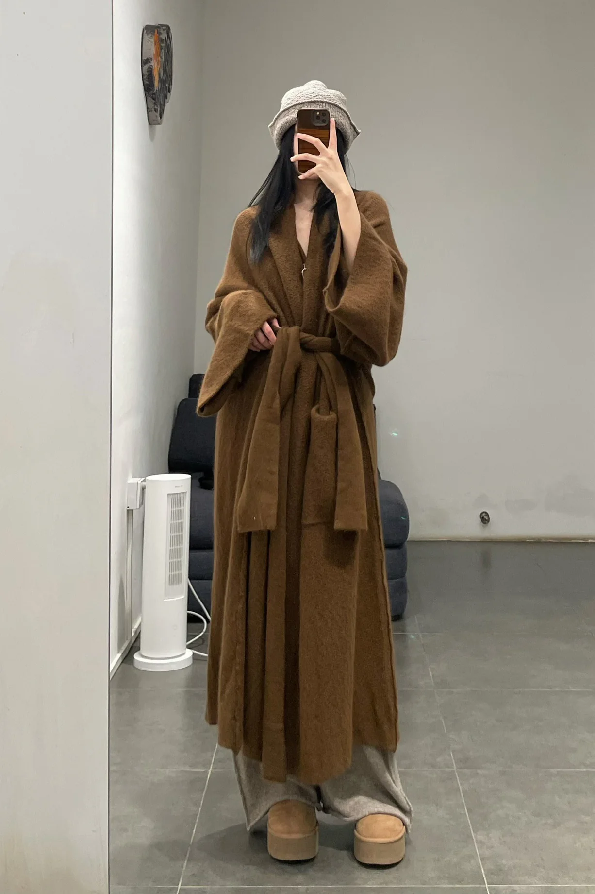 Daniel Andresen long kimono with belt KASBA VICUNA (PDA14) virgin wool/Angora goat - Image 15