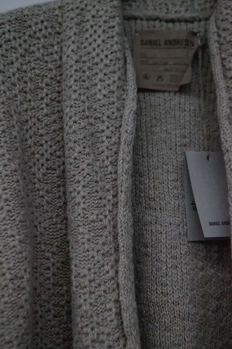 Daniel Andresen long knitted jacket GAURA ECRU 1 sand color (PDA8) - Image 3