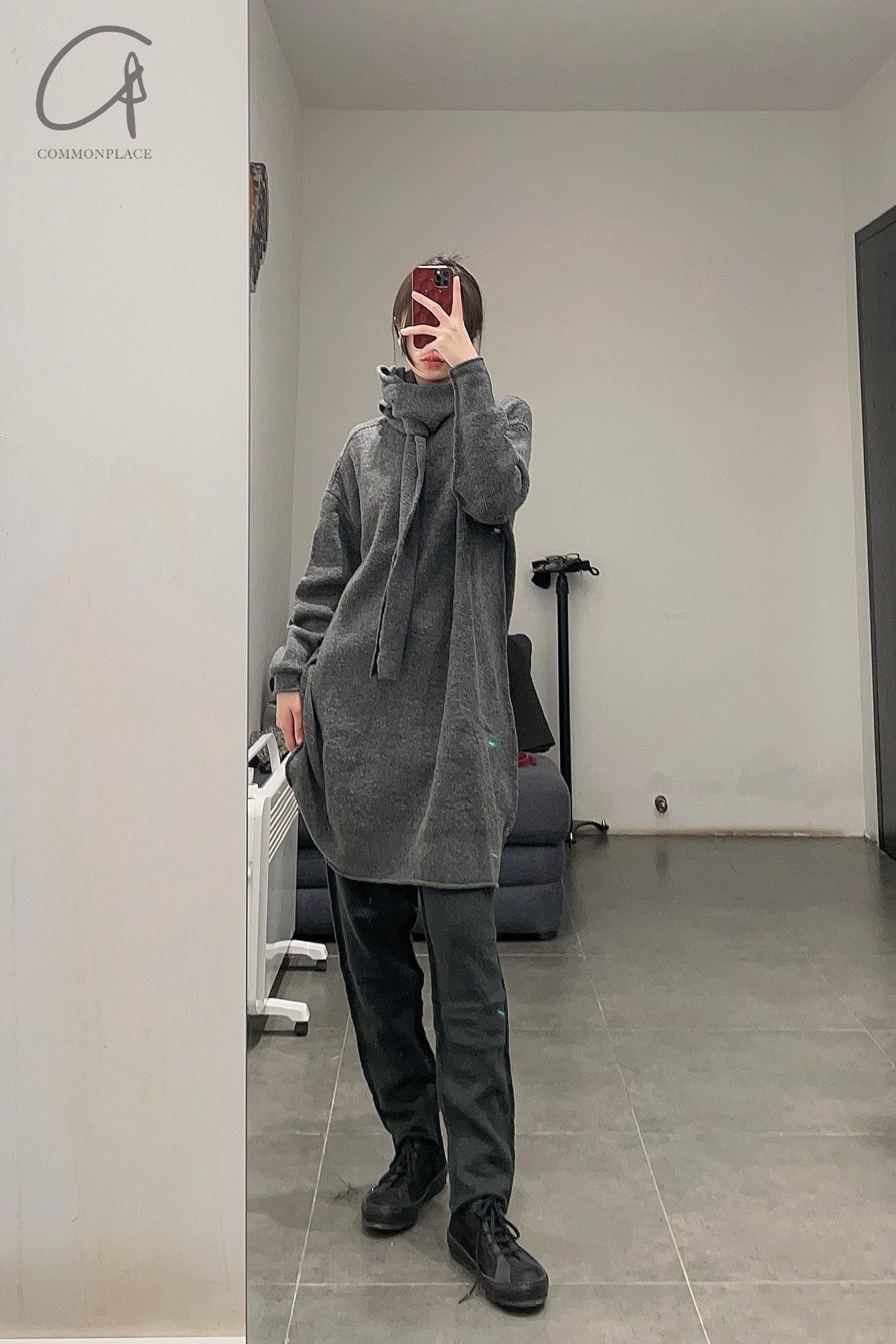 Daniel Andresen long sweater Kikau gray（PDA12） - Image 8