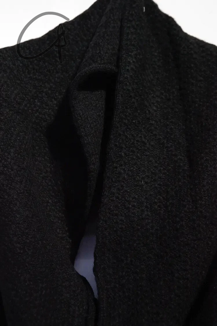Daniel Andresen Scarf Collection Belgian Knit Cashmere Yak DA-CACTUS-HEI-F Yak CACTUS Black PDA15 - Image 3