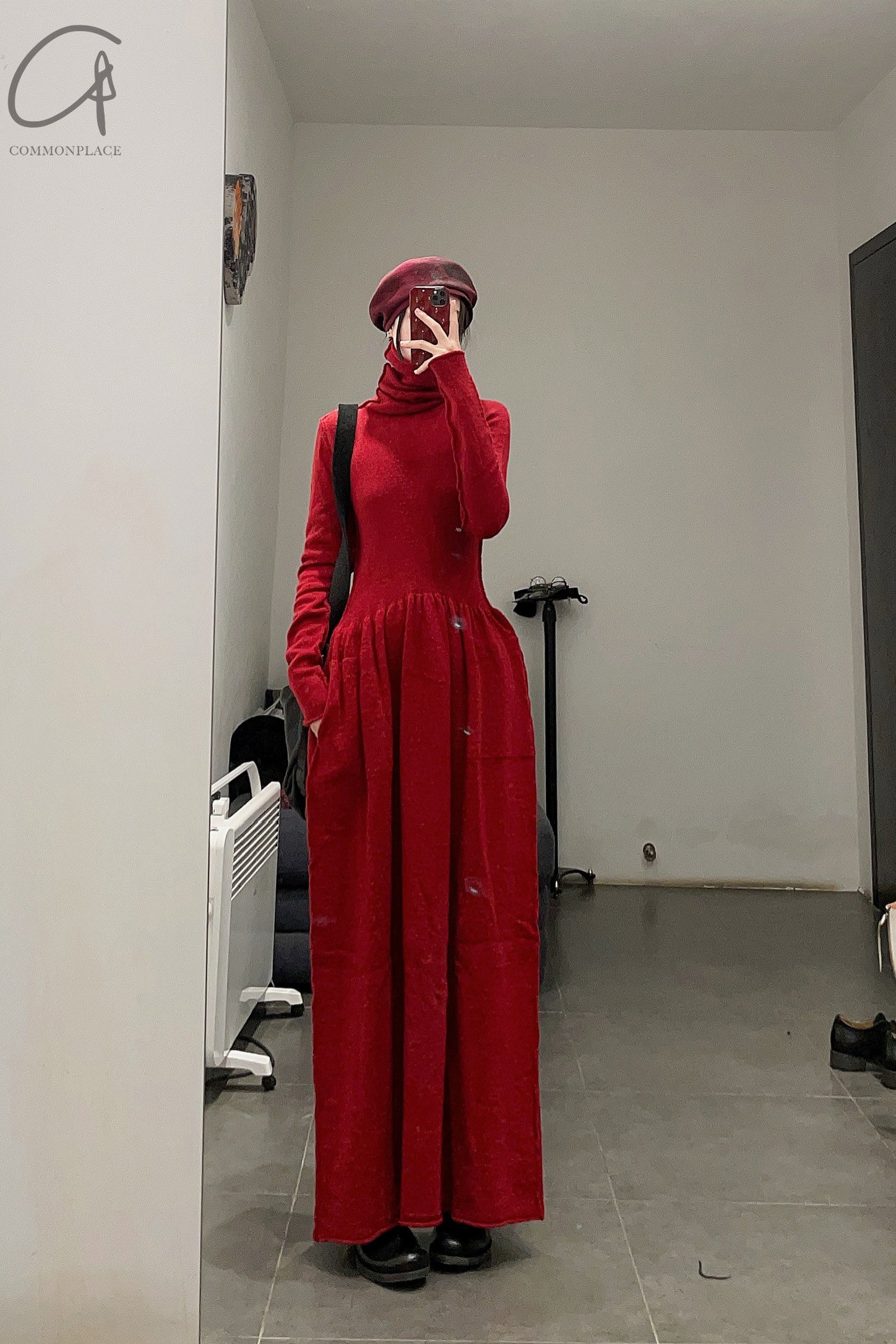 Daniel Andresen turtleneck long skirt Cleo red - Image 16