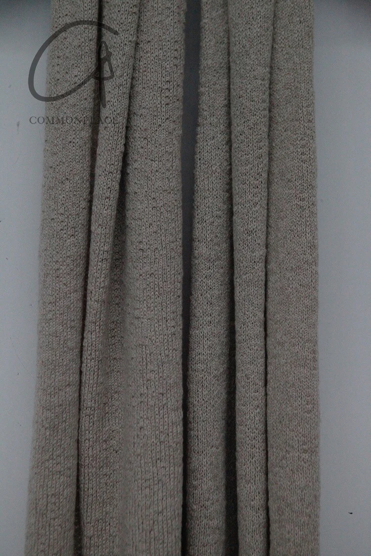 Daniel Andresen Scarf Collection Belgian Knitted Cashmere Yak DA-CORNUS ECRU-SHA Pure Yak Large Size Sand - Image 2