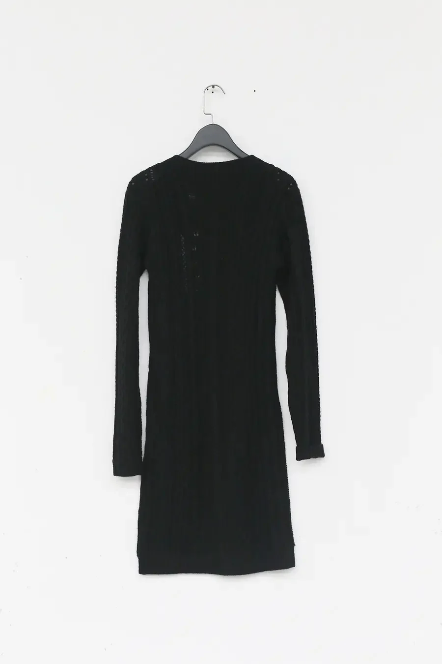 Daniel Gregory Natale Square Neck Knit Long Sweater American Contemporary DGN-FLMY-HEI Black K42 - Image 5