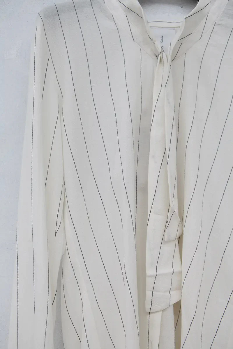 Daniel Gregory Natale S1-2 lace-up striped shirt - Image 5