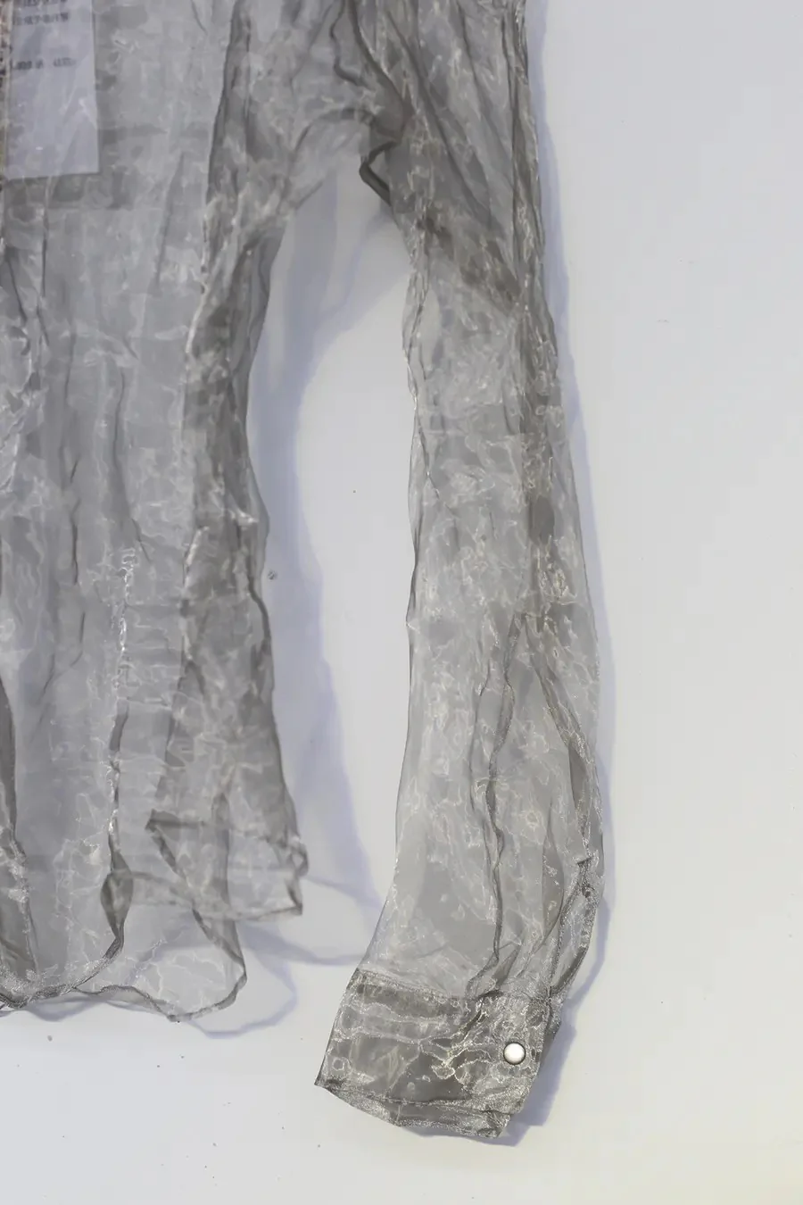 Daniel Gregory Natale Satin Silk Shirt Lightweight Made in the USA Contemporary DGN-S1-TOUMING Transparent - Image 4