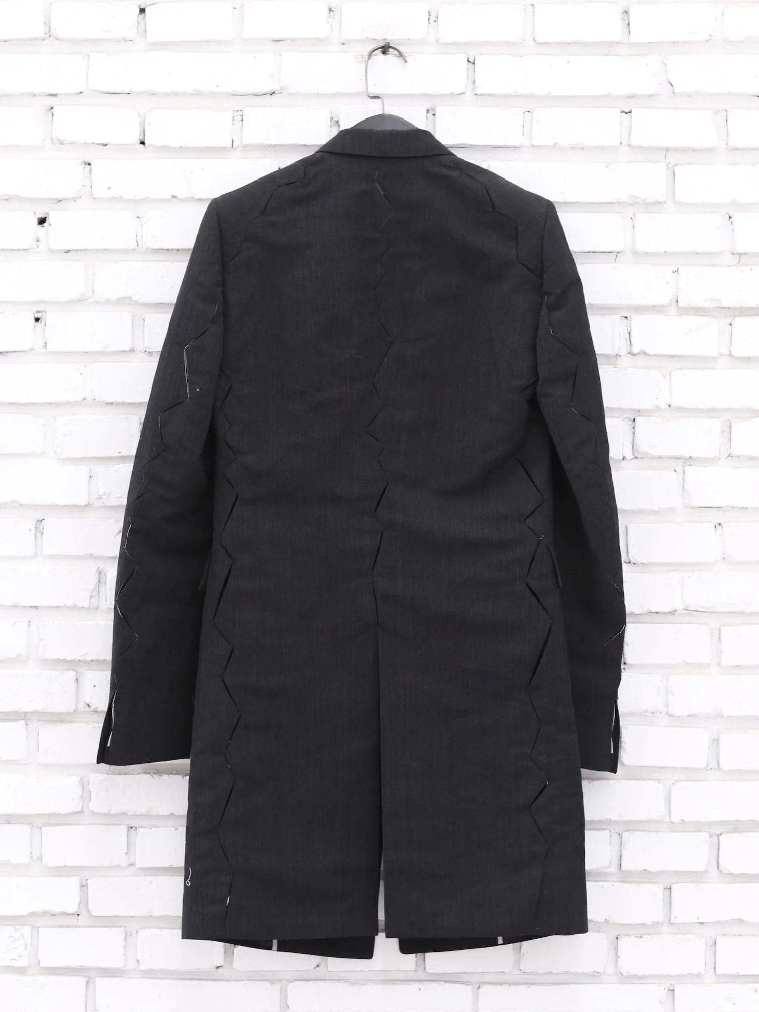 DEEPTI Back Slit Seam Long Jacket Germany DP-J-047-MOOT96 Black - Image 5