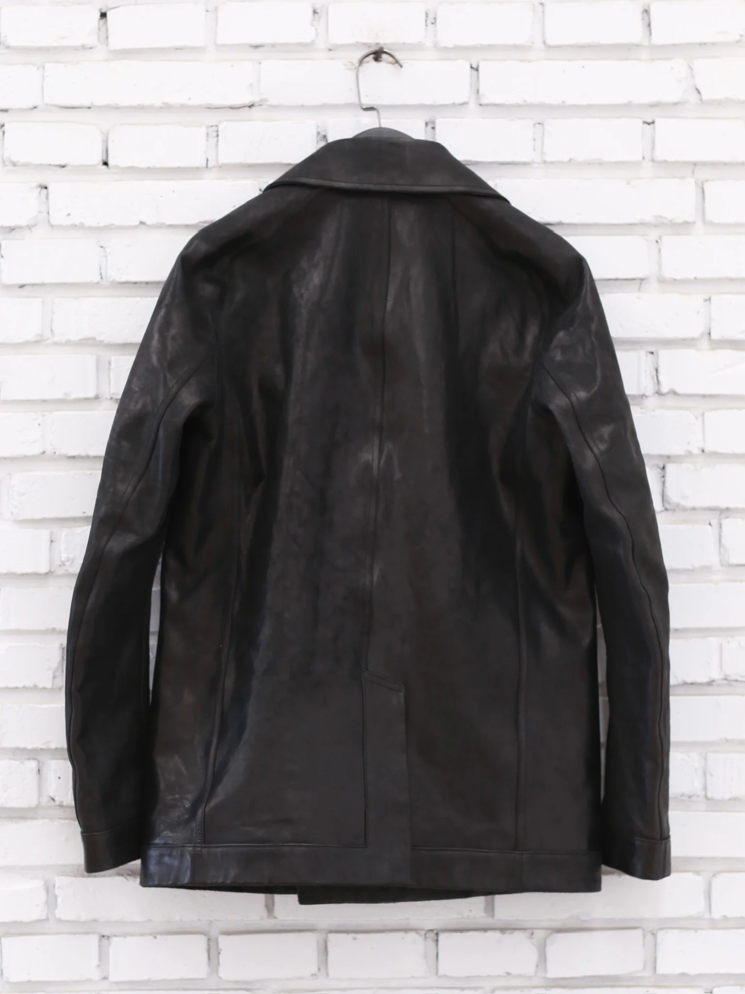 DEEPTI Double-faced leather raglan jacket DP-LC-180-RAY99/95 Black - Image 6