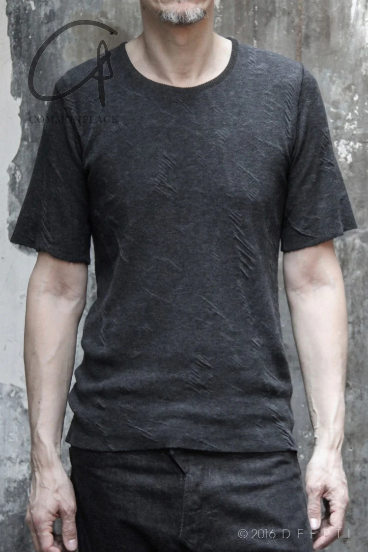 DEEPTI knitted short sleeves K-078 black - Image 6