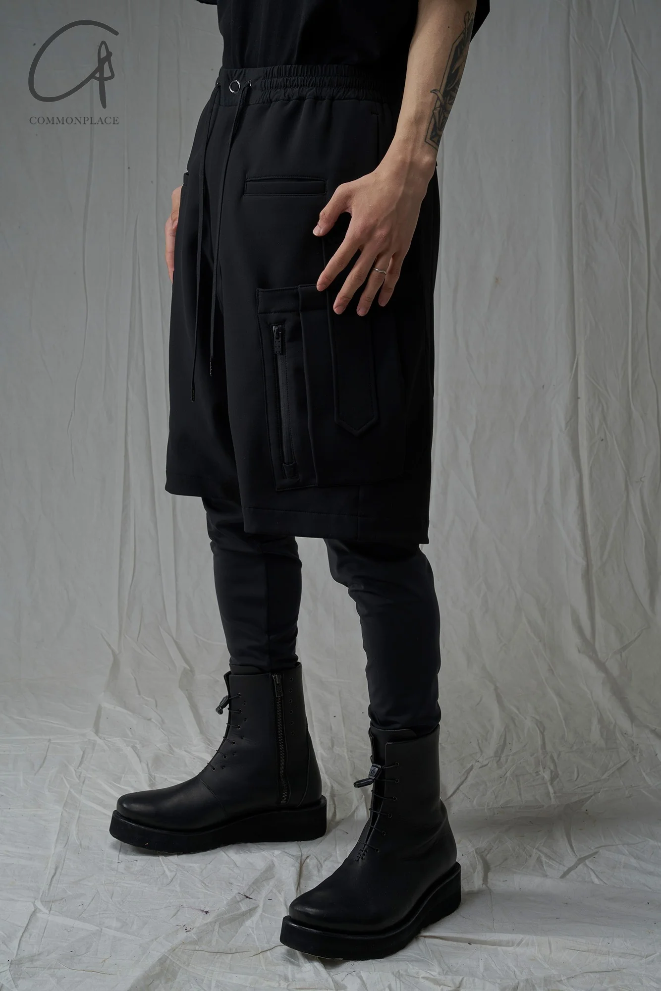 DEVOA 24 autumn and winter double-layer trousers DVA-PTE-CSMCL-HEI black PTE-CSMCL - Image 7