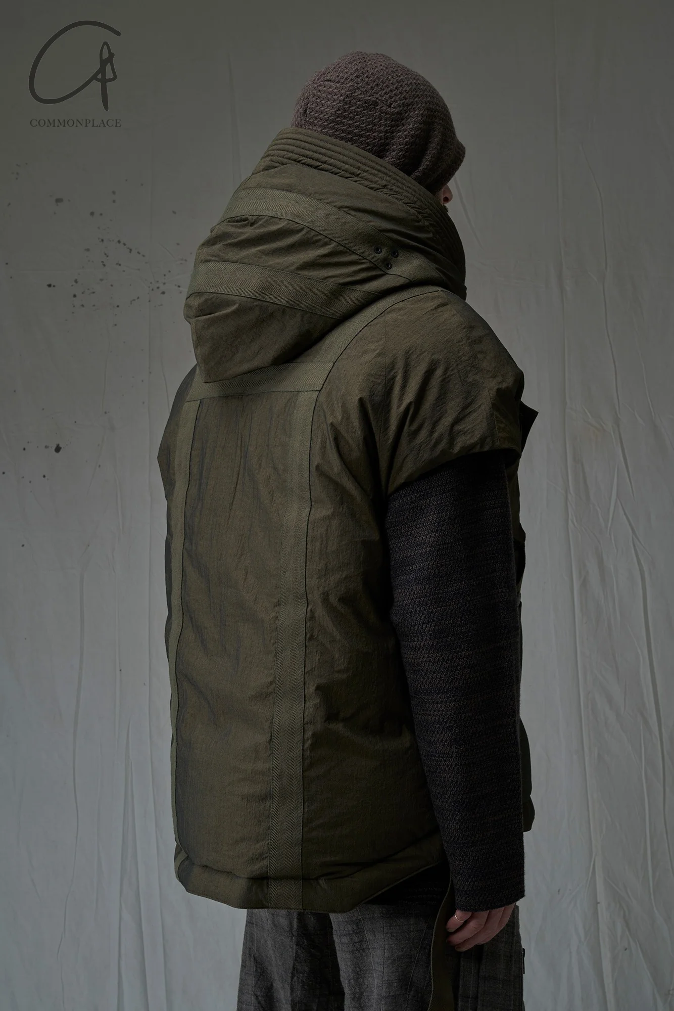 DEVOA 24 autumn and winter hooded waistcoat DVA-DKV-SCIC-KHAKI DKV-SCIC - Image 10