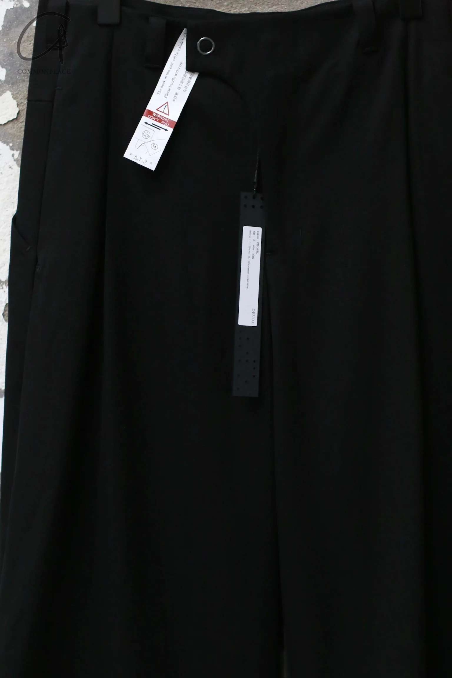 DEVOA 24 autumn and winter wide-leg wool pants DVA-PTI-NGHC-HEI black PTI-NGHC - Image 2