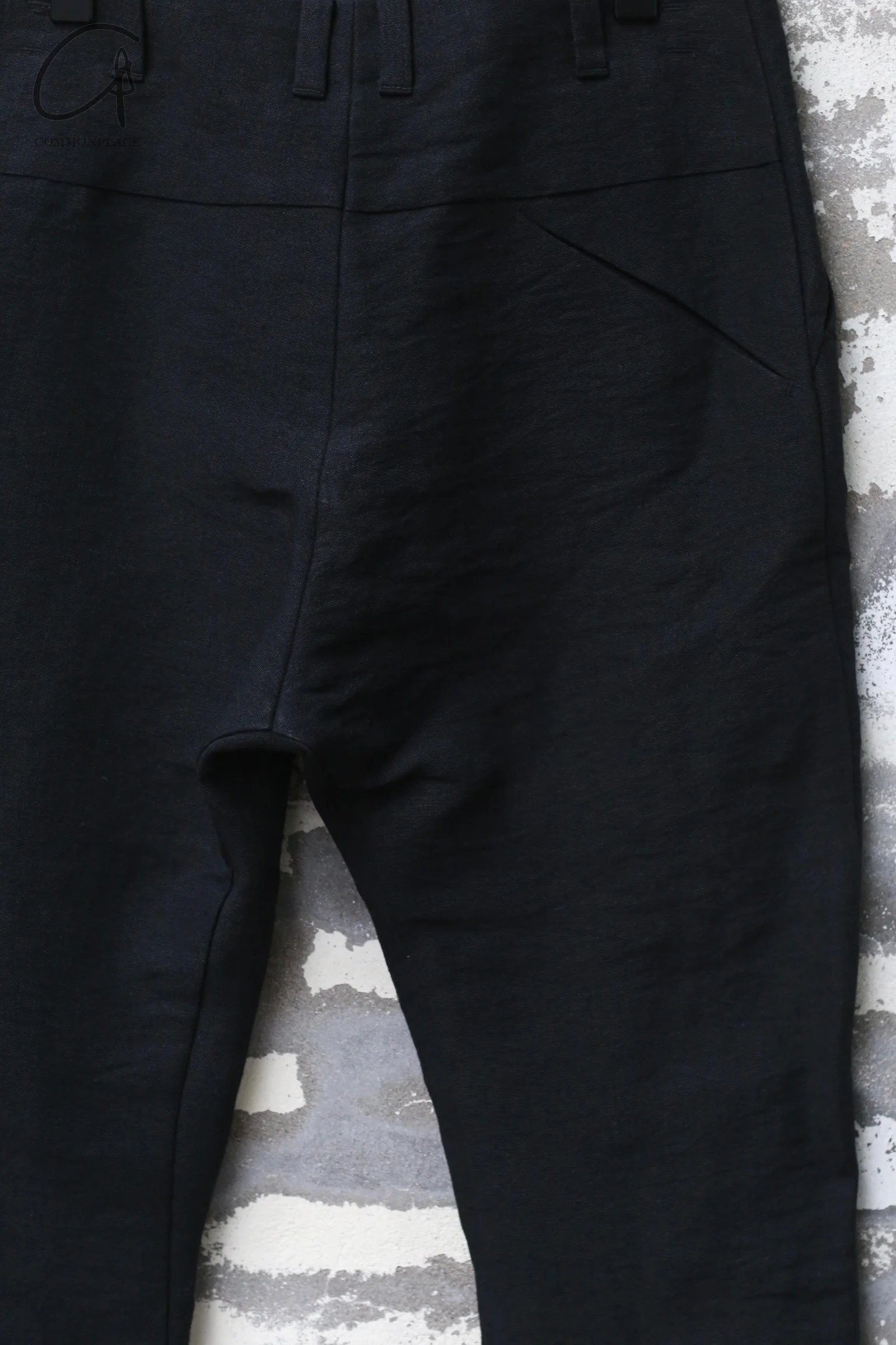 DEVOA 24 spring and summer linen scimitar pants PTE-SGCS black - Image 3