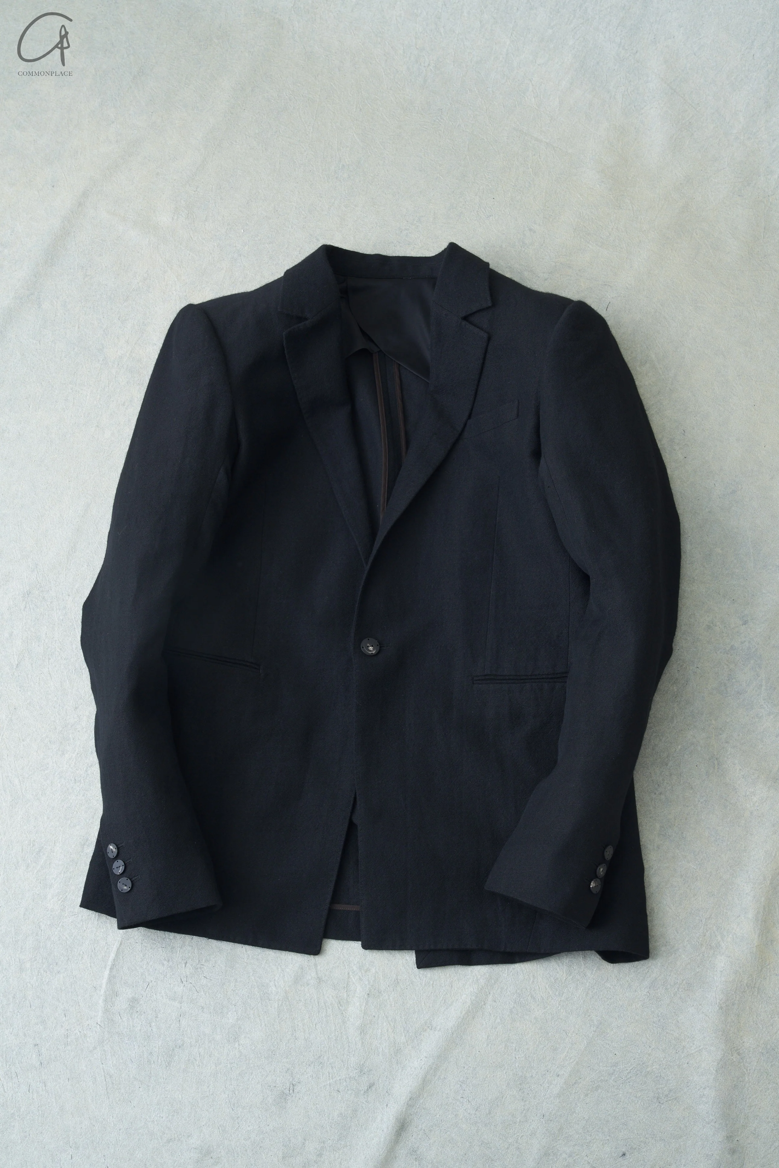 DEVOA 24 spring and summer wool and linen woven suit JKF-WLNW black - Image 8