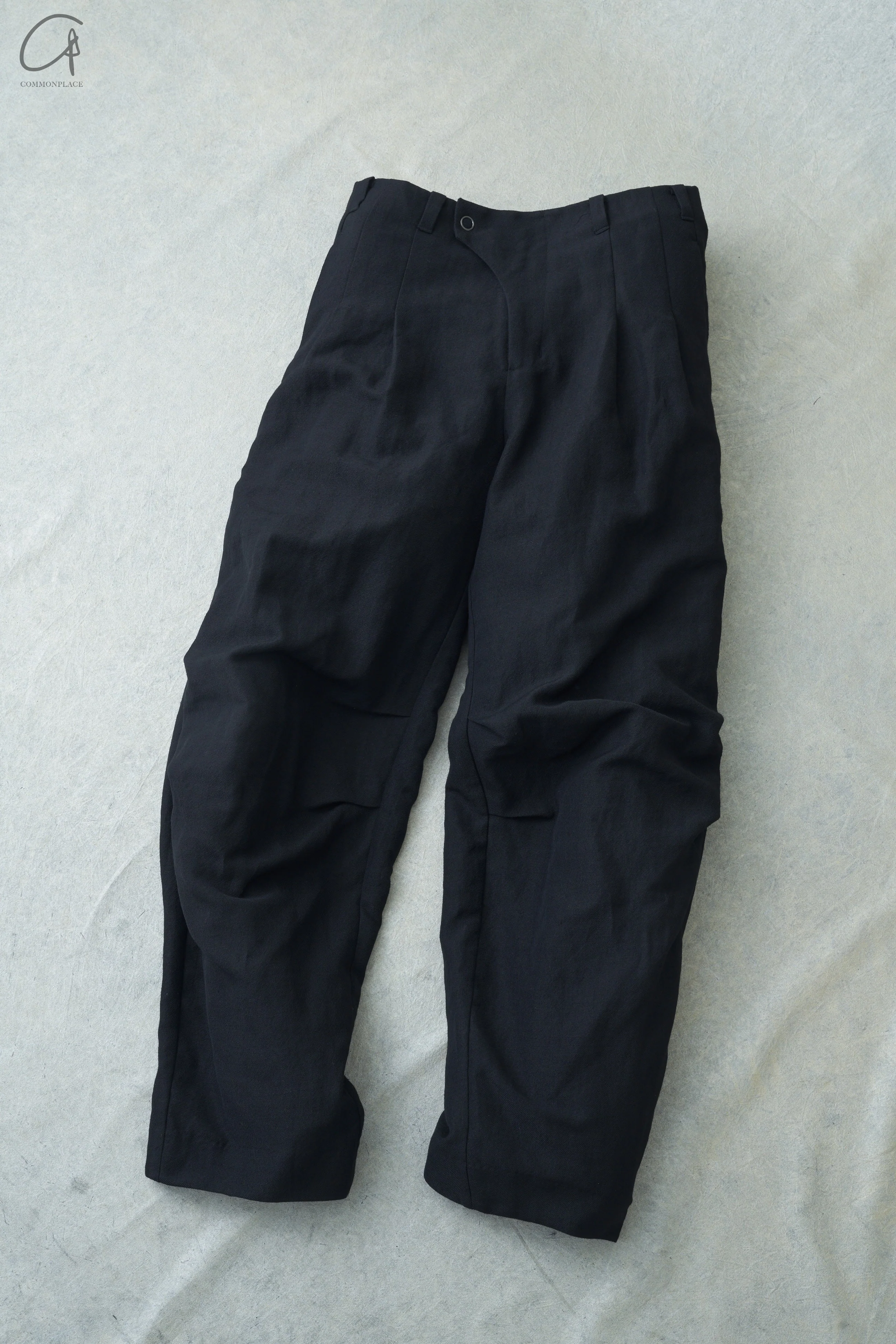 DEVOA 24 spring and summer wool and linen woven trousers PTE-LWNP black - Image 5