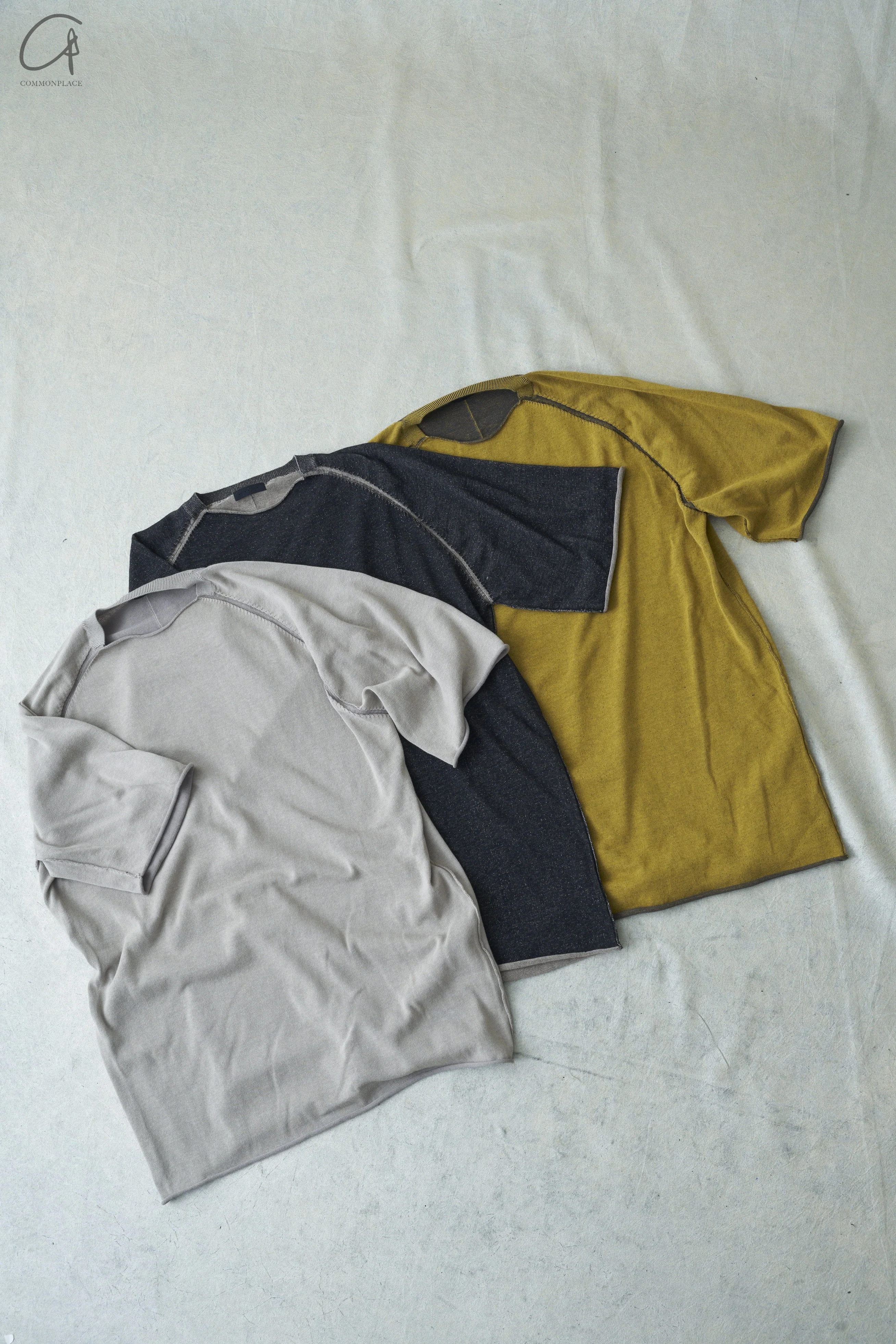 DEVOA 24 spring and summer woven cotton half-sleeved T-shirt SKC-TCS1 light gray - Image 4