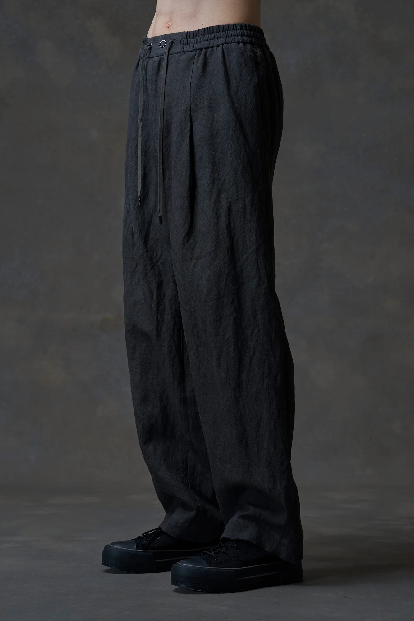 DEVOA 25 Spring/Summer Elastic Waist Drawstring Pants DVA-PTJ-AMBG-SLATE GRAY - Image 6