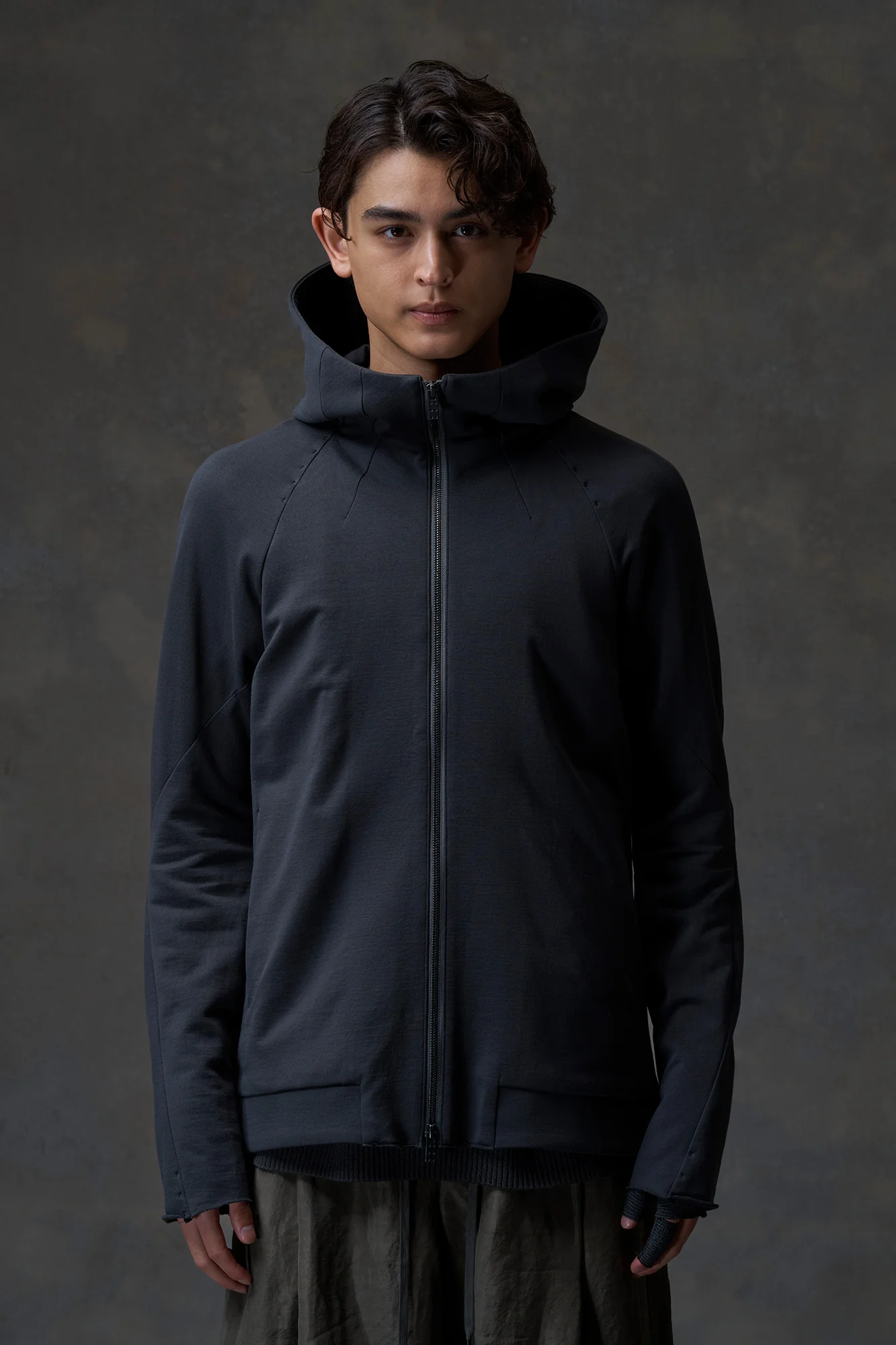 DEVOA 25 Spring/Summer Hooded Zipper Jacket DVA-FJC-BLCJ-STEEL GRAY - Image 6