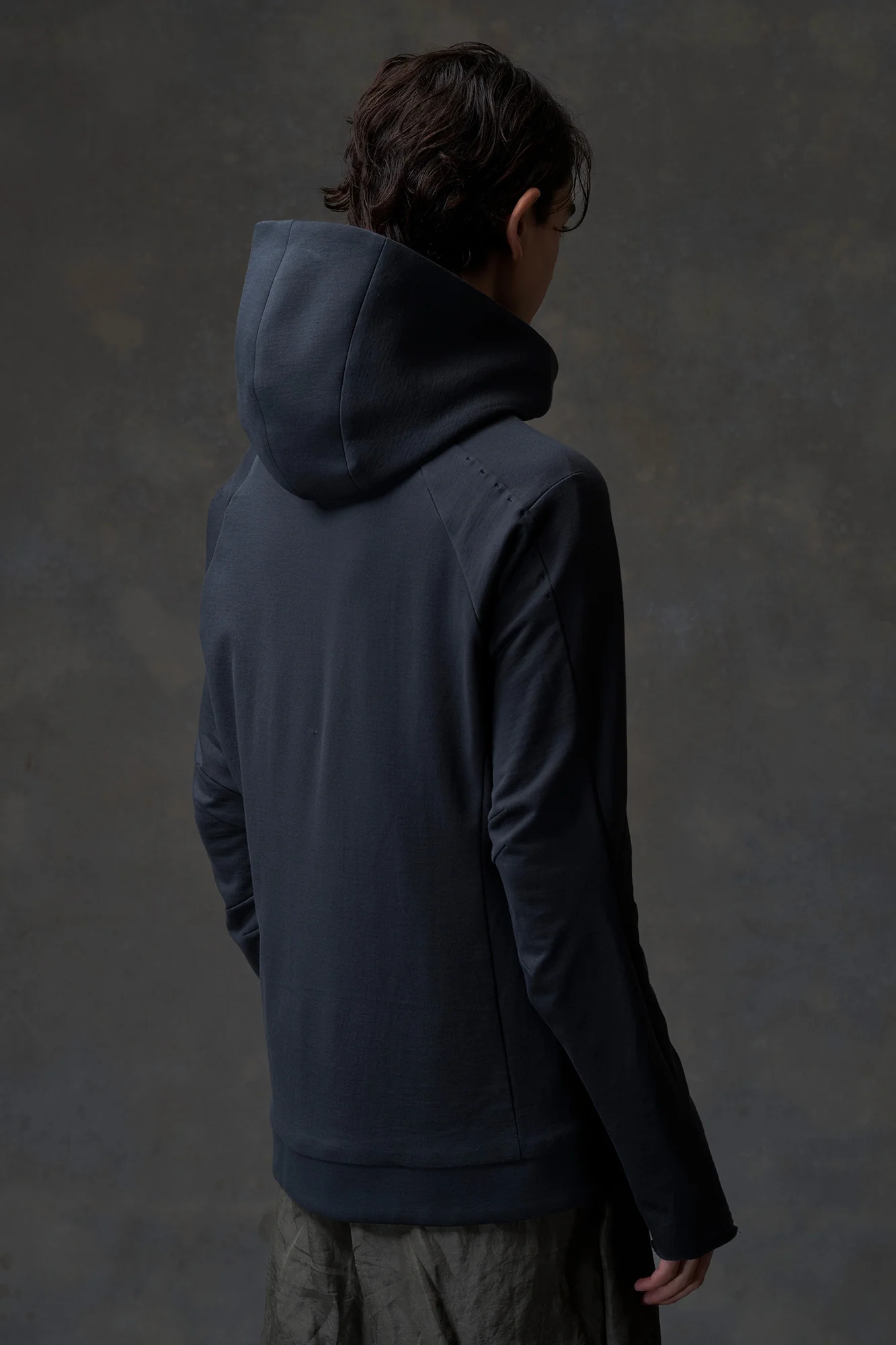 DEVOA 25 Spring/Summer Hooded Zipper Jacket DVA-FJC-BLCJ-STEEL GRAY - Image 8