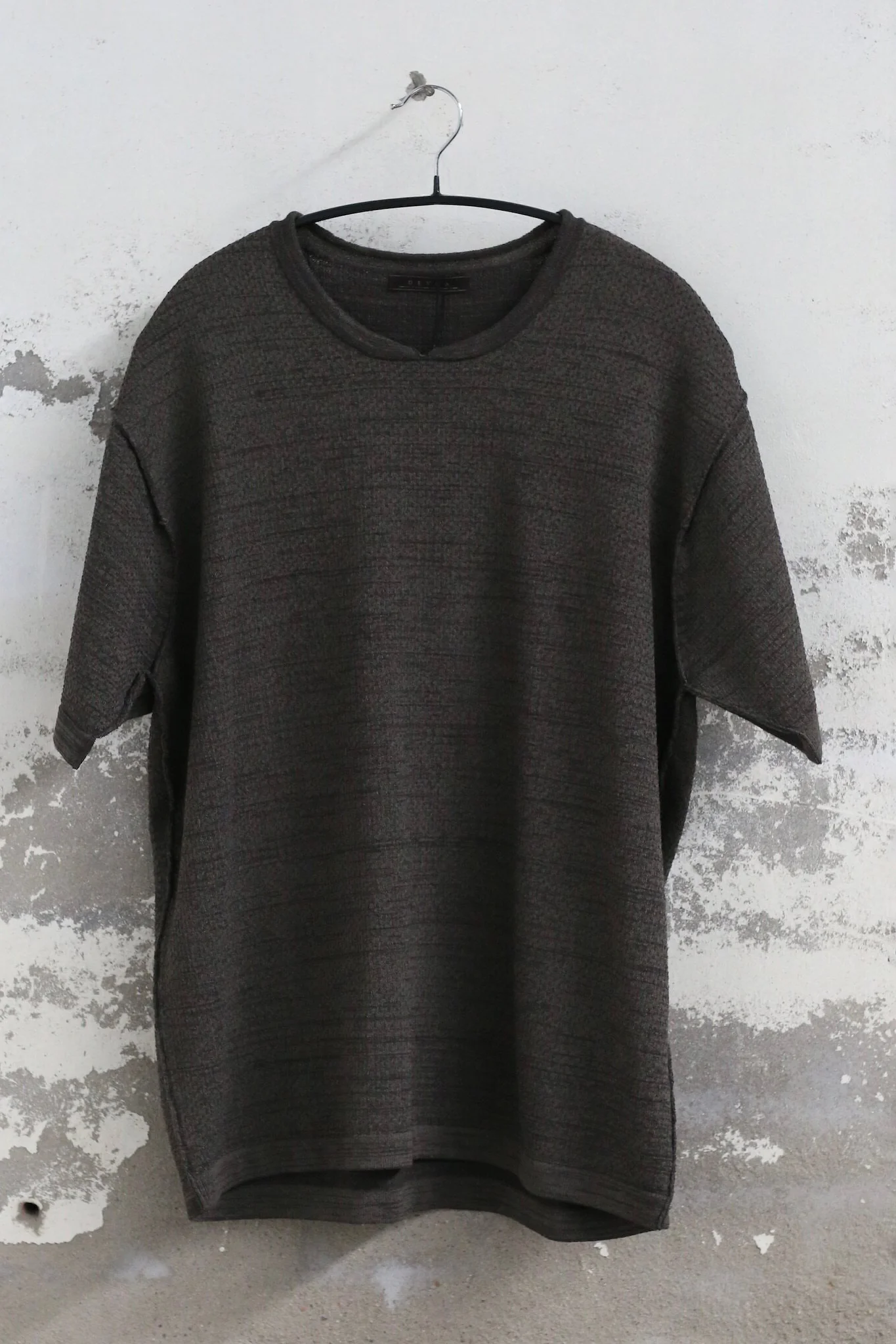 DEVOA 26SS Crew Neck Short Sleeve T-Shirt, Japan. DVA-KTS-BPM1-BEIGE MELANGE - Image 4