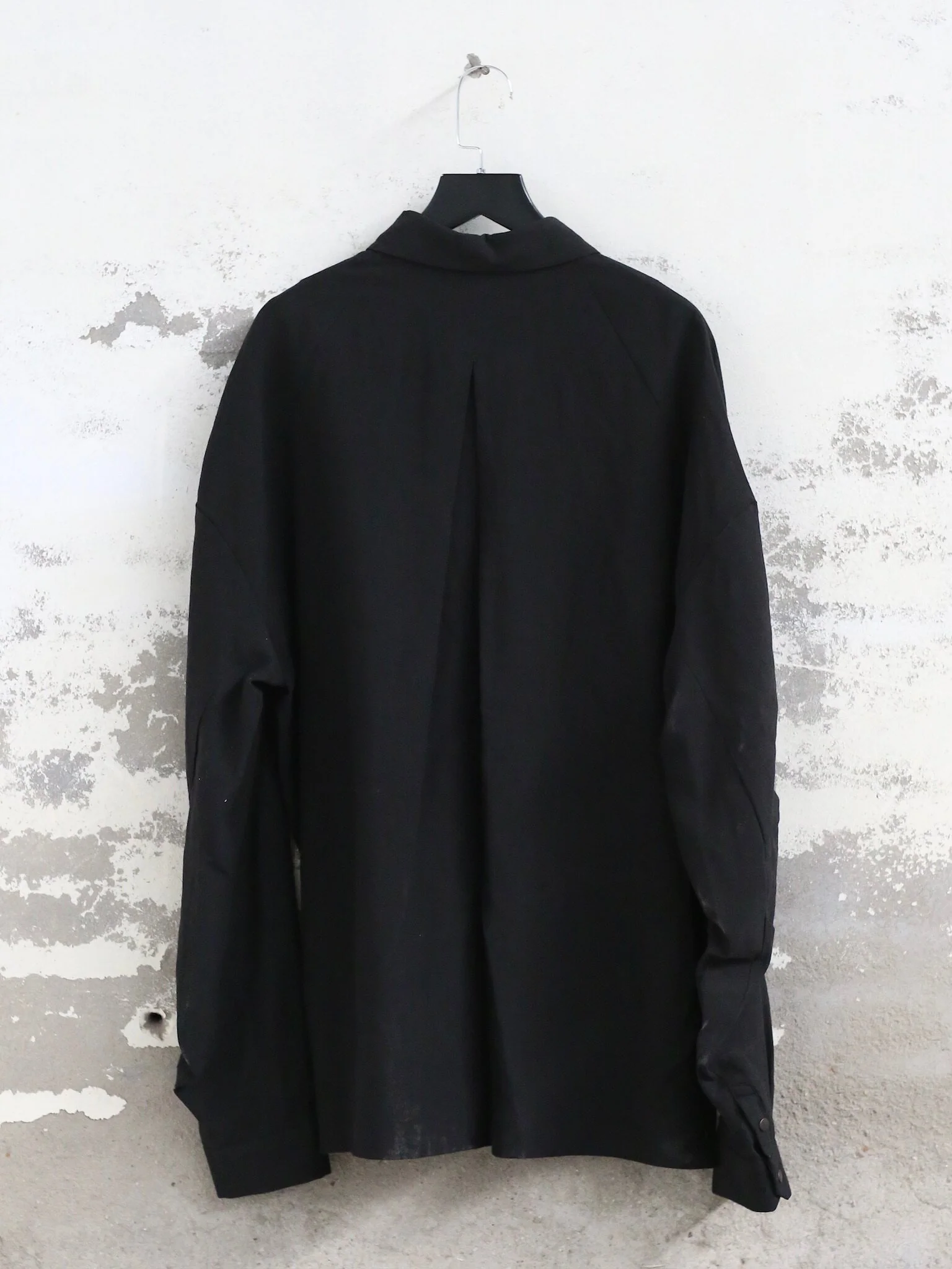 DEVOA 26SS Long-Sleeve Shirt, Linen, Silk, Cotton, Comfortable, Japan. DVA-SHJ-VWLF-BLACK - Image 5