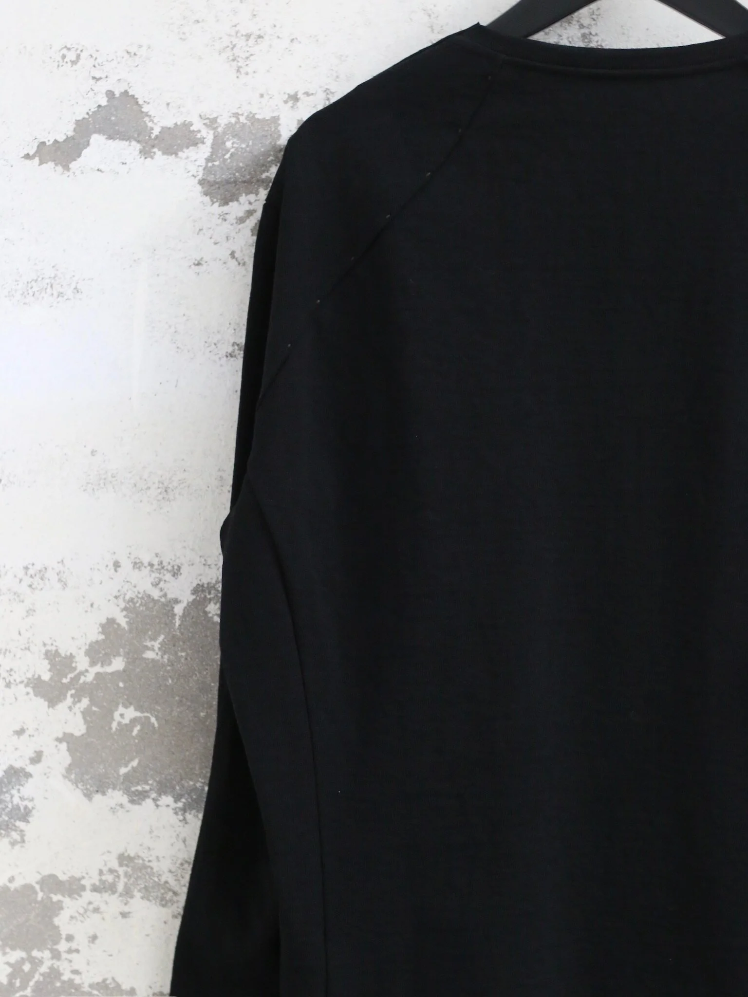 DEVOA 26SS Long-Sleeve T-Shirt (Circular Knit) - Stiff and Chic Cut (Japan) DVA-CSC-WTC3-BLACK - Image 3