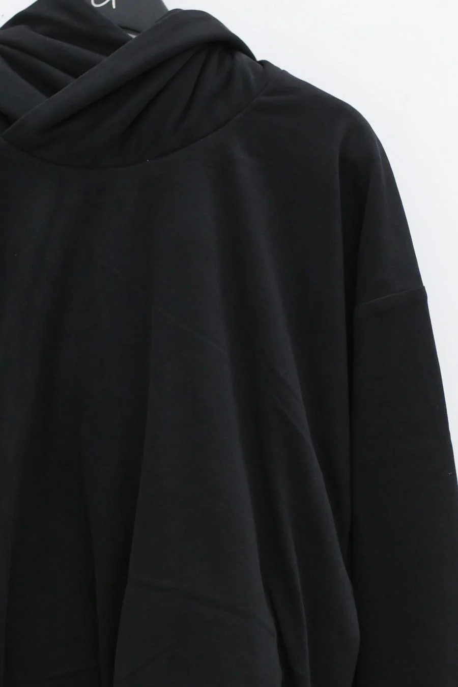 Devoa Cotton Hooded Pullover Sweatshirt 23 Spring/Summer Japan DVA-FJF-AGHL-HEI Black - Image 8