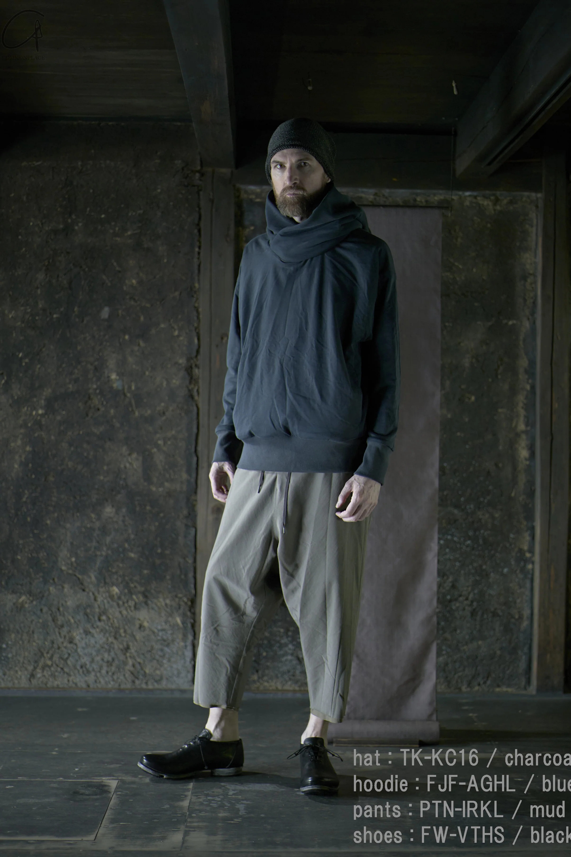 Devoa pure cotton hooded pullover sweatshirt 23 spring and summer Japan DVA-FJF-AGHL-LANHUI blue-gray - Image 5