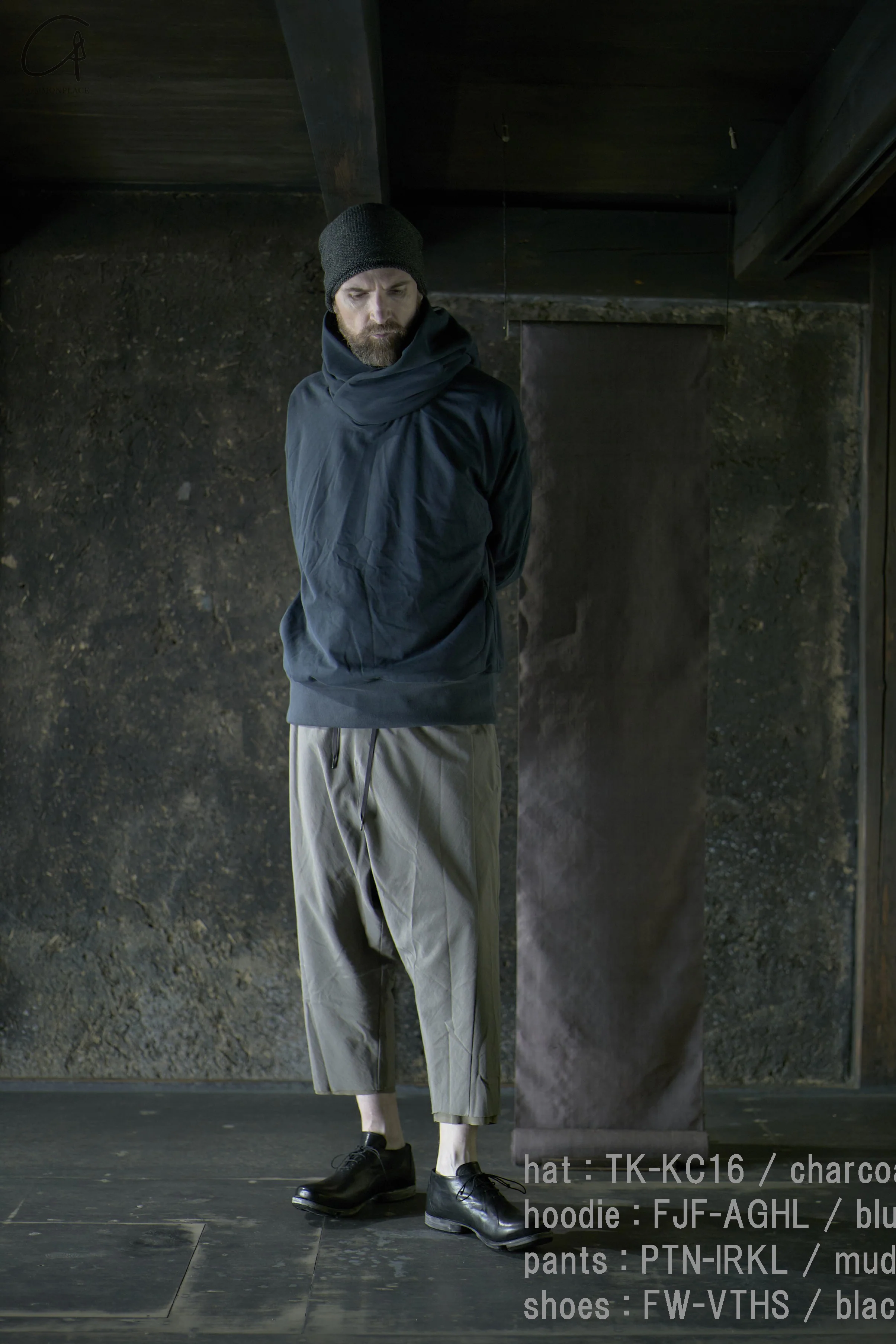 Devoa pure cotton hooded pullover sweatshirt 23 spring and summer Japan DVA-FJF-AGHL-LANHUI blue-gray - Image 7