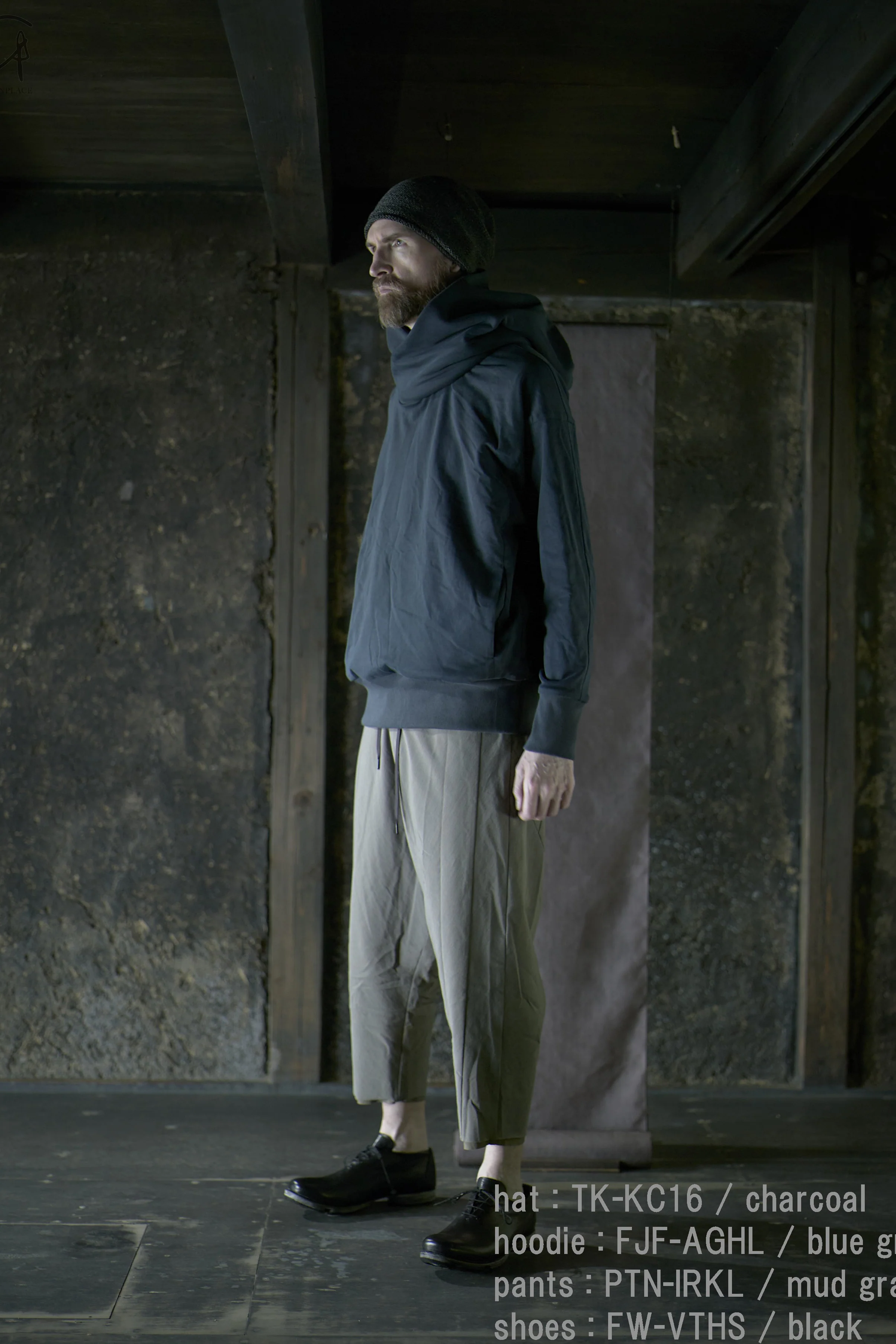 Devoa pure cotton hooded pullover sweatshirt 23 spring and summer Japan DVA-FJF-AGHL-LANHUI blue-gray - Image 8