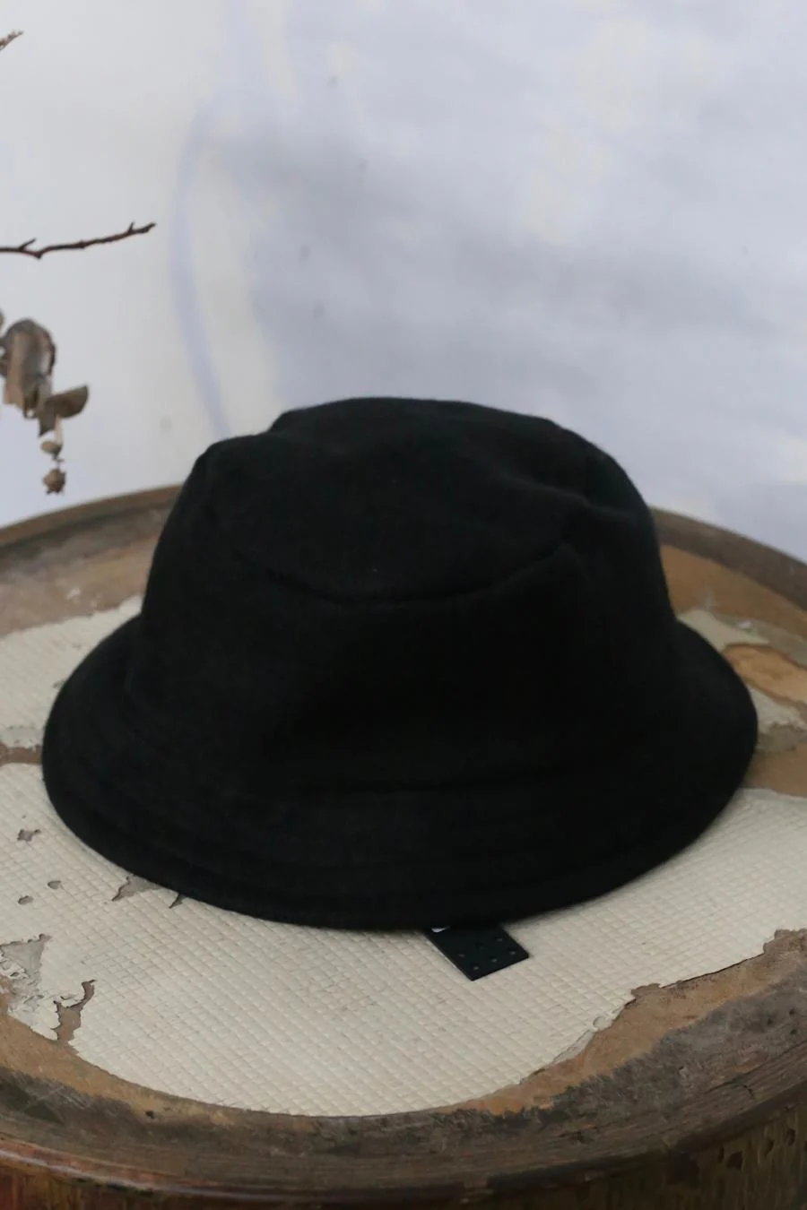 DEVOA Cashmere Linen Cap DC-AFH Black - Image 3