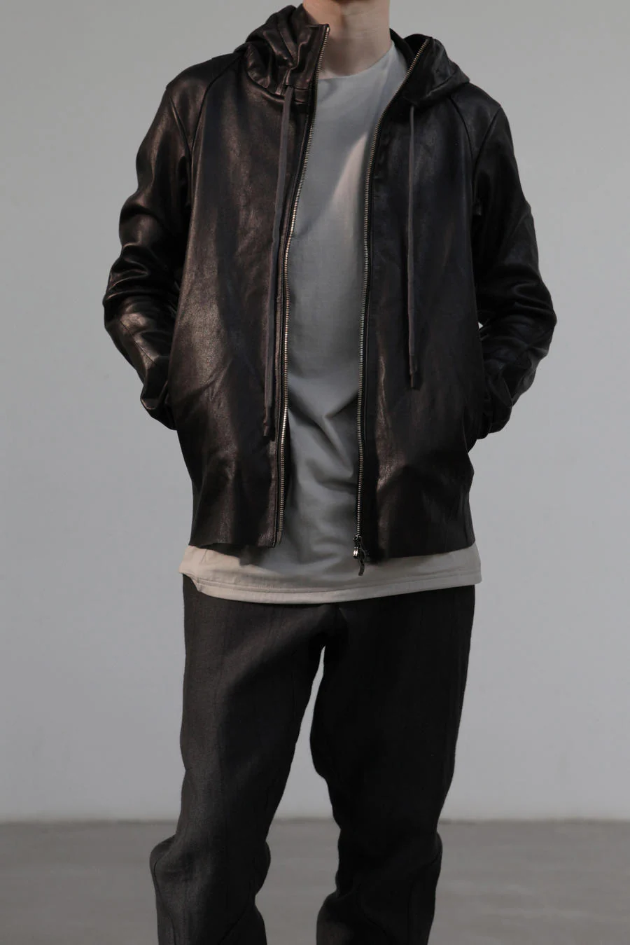 Devoa deer leather jacket FJA-ESD black - Image 4