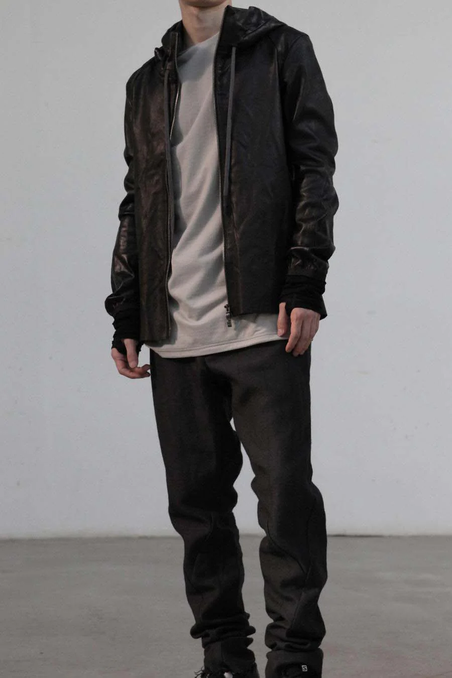 Devoa deer leather jacket FJA-ESD black - Image 5
