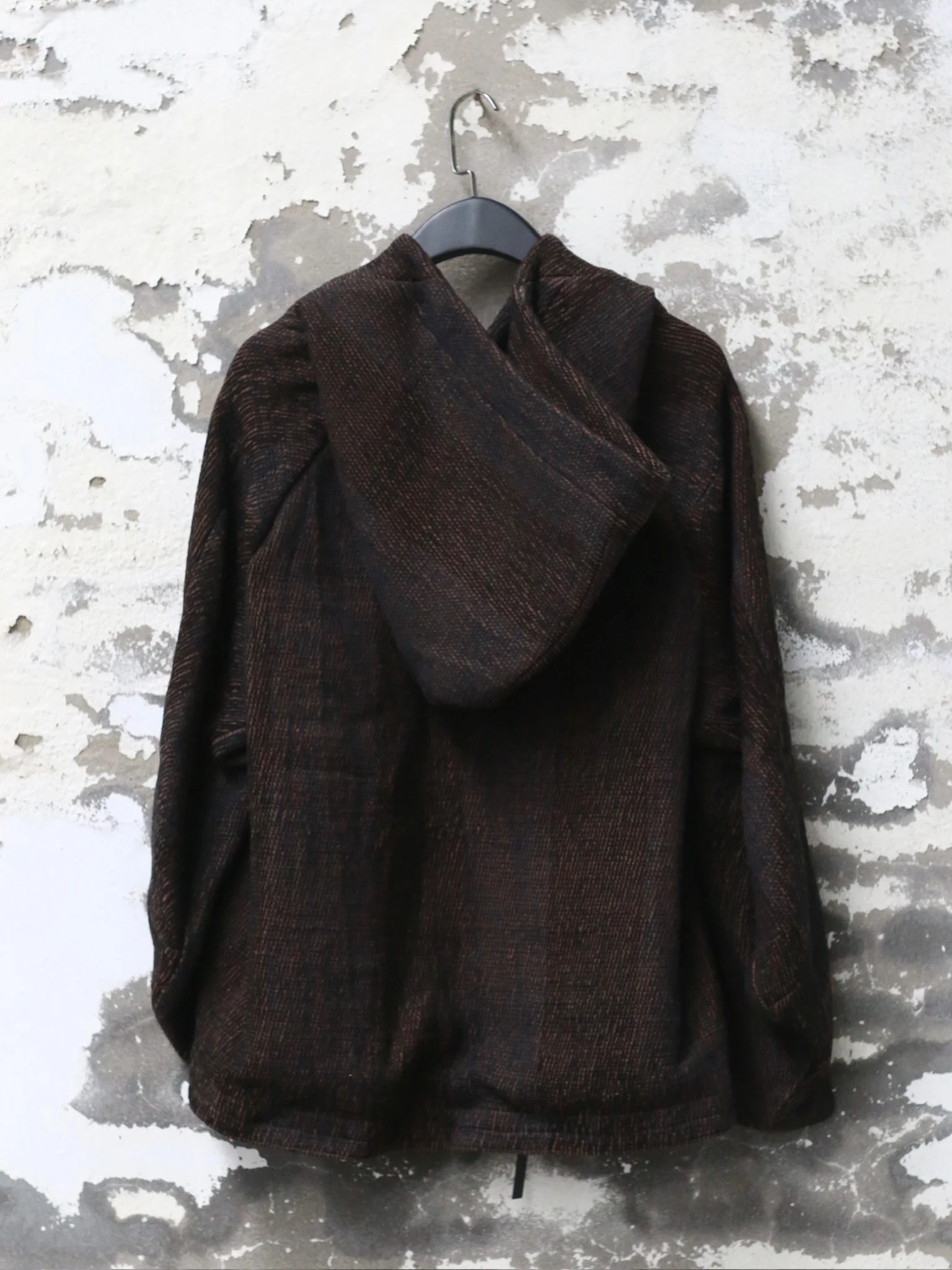 DEVOA Fall/Winter 2025 Button-up Hooded Jacket - DVA-CC-SVHWS-BLACK STRIPE - Image 10