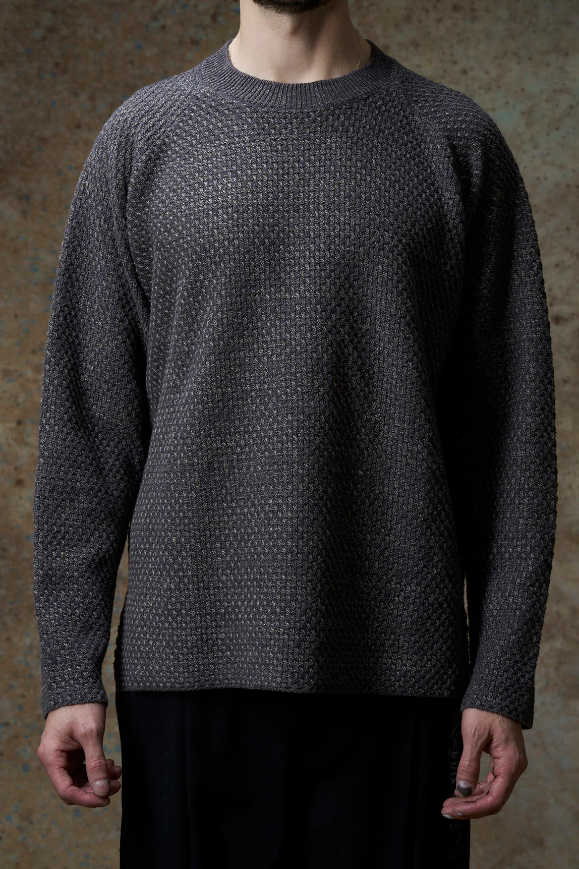 DEVOA Fall/Winter 2025: Crewneck Sweater DVA-KTS-LWML-MERANGE GRAY