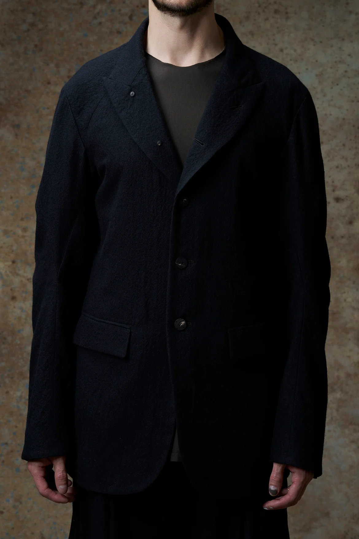 DEVOA Fall/Winter 2025 Men's Jacket DVA-JKK-GFVR-BLACK