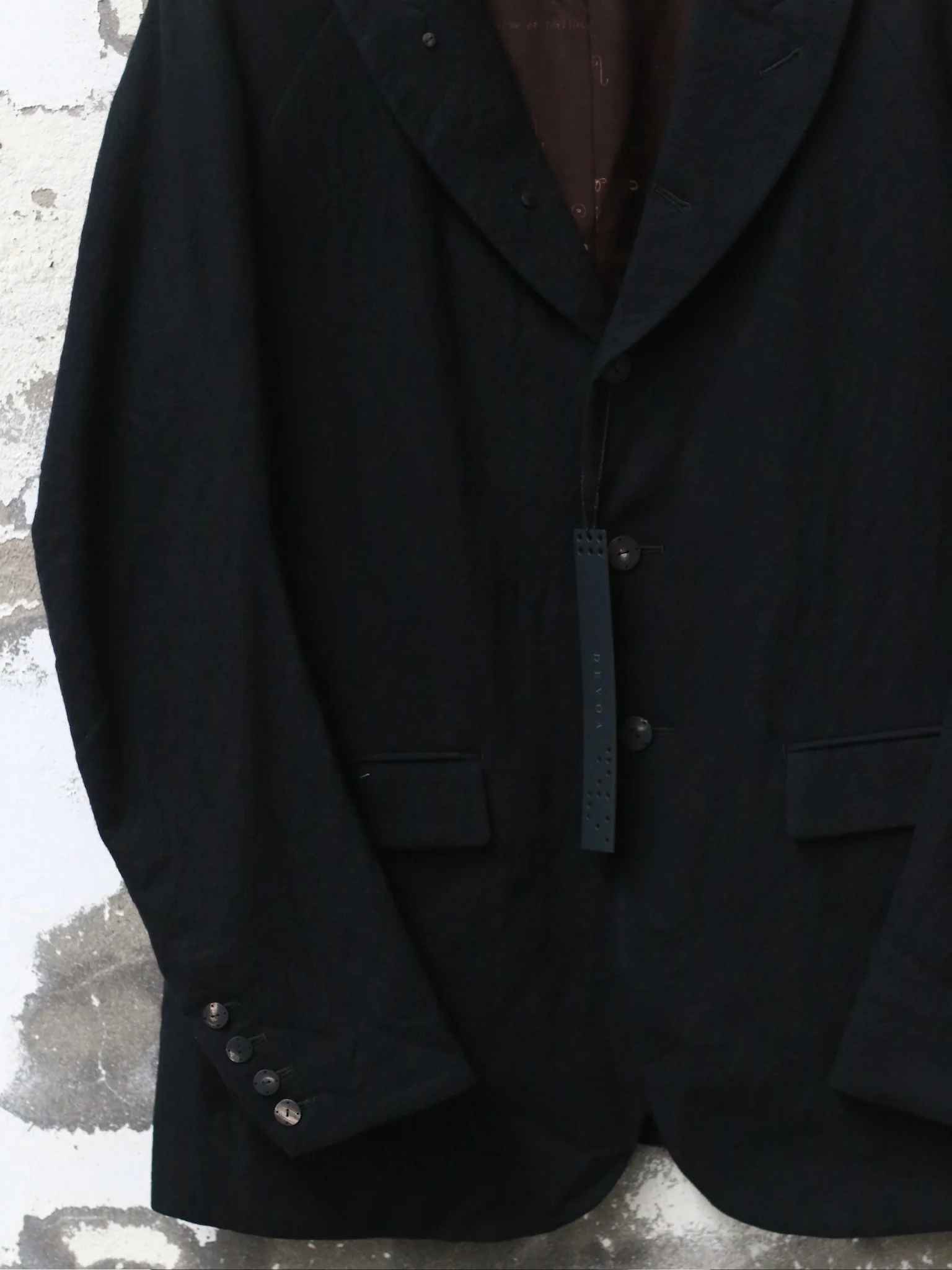 DEVOA Fall/Winter 2025 Men's Jacket DVA-JKK-GFVR-BLACK - Image 7