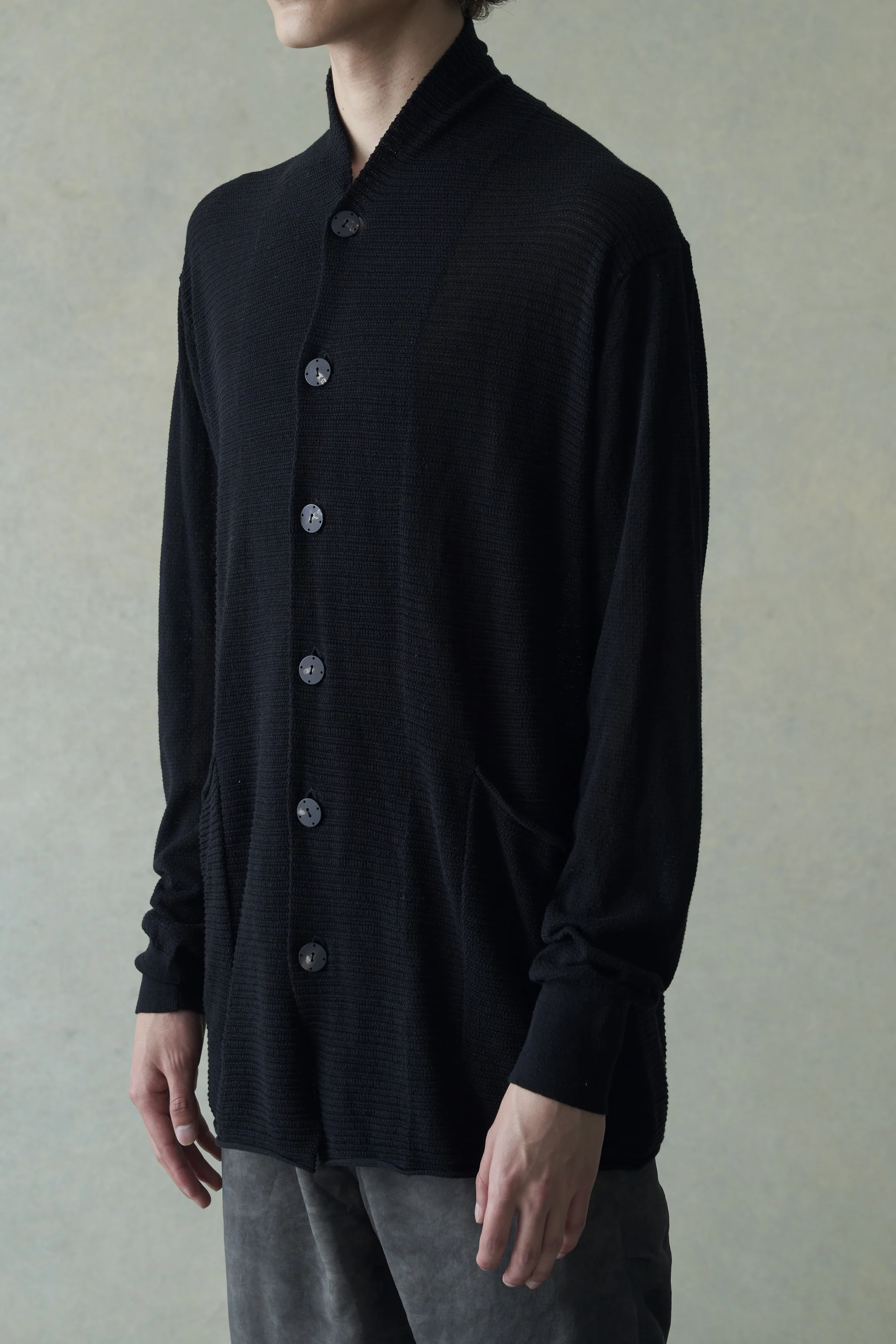 DEVOA knitted buttoned cardigan SKB-SCLC black - Image 2