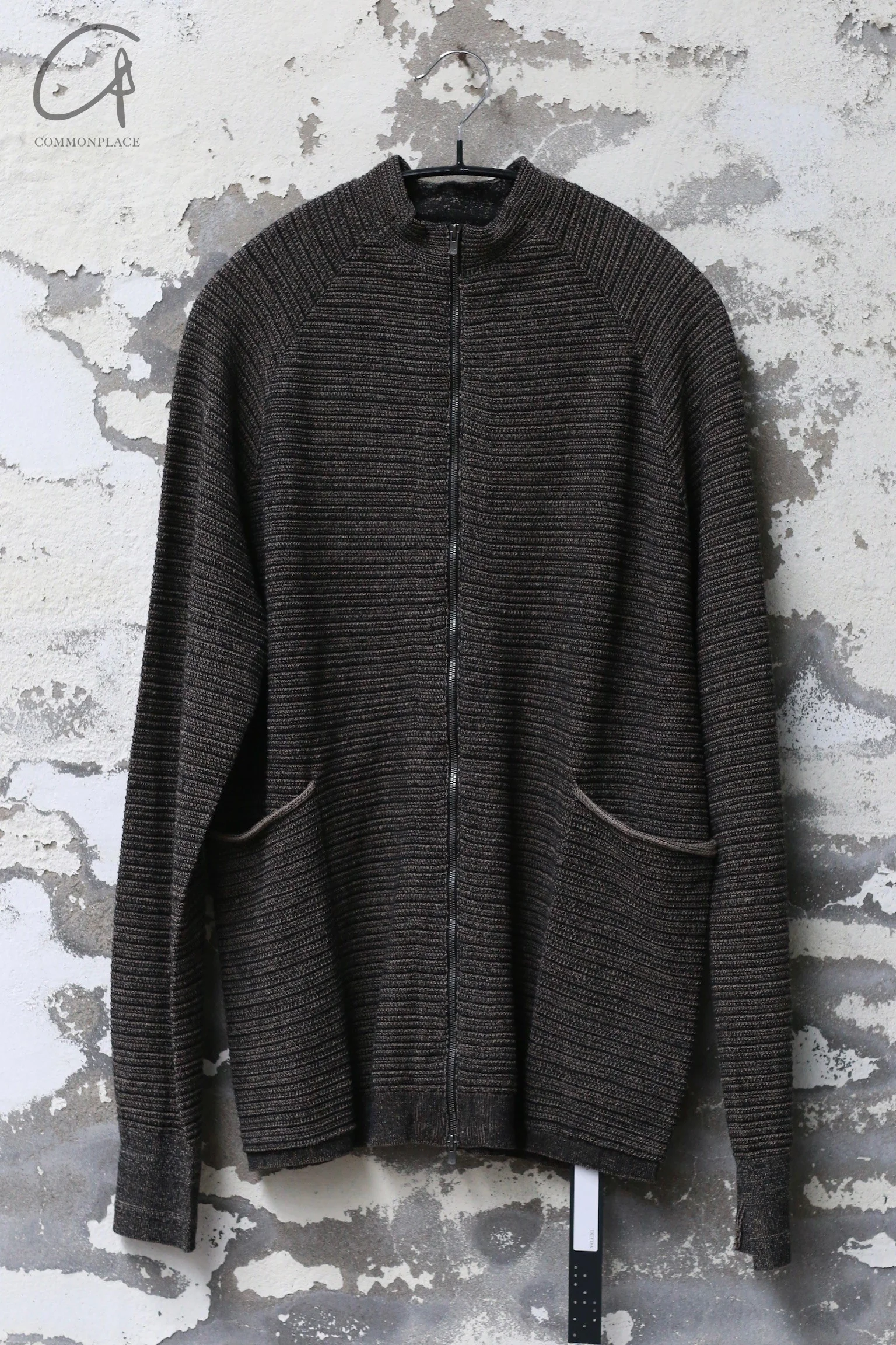 DEVOA pure cotton knitted zipper jacket DVA-SKD-TCSC-HEI black - Image 5