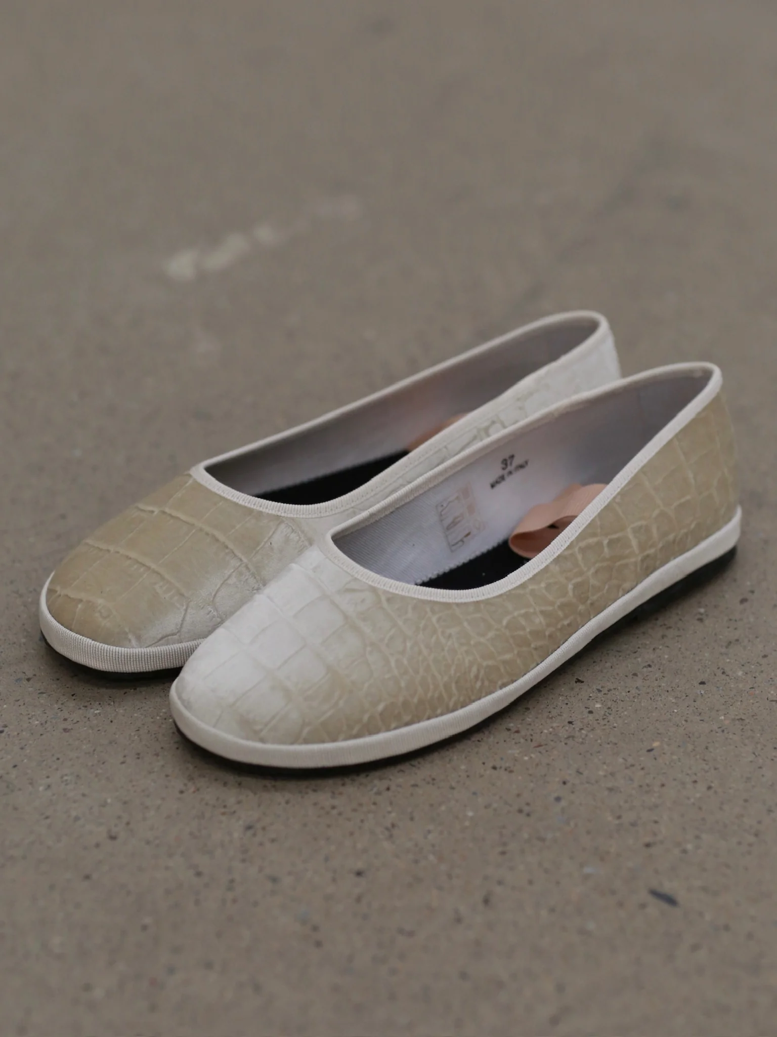 Drogheria Crivellini Fall/Winter 2025 Ballet Elastic Round-Toe Shoes DC-BBRE VE CR IVX-XY Ivory - Image 3