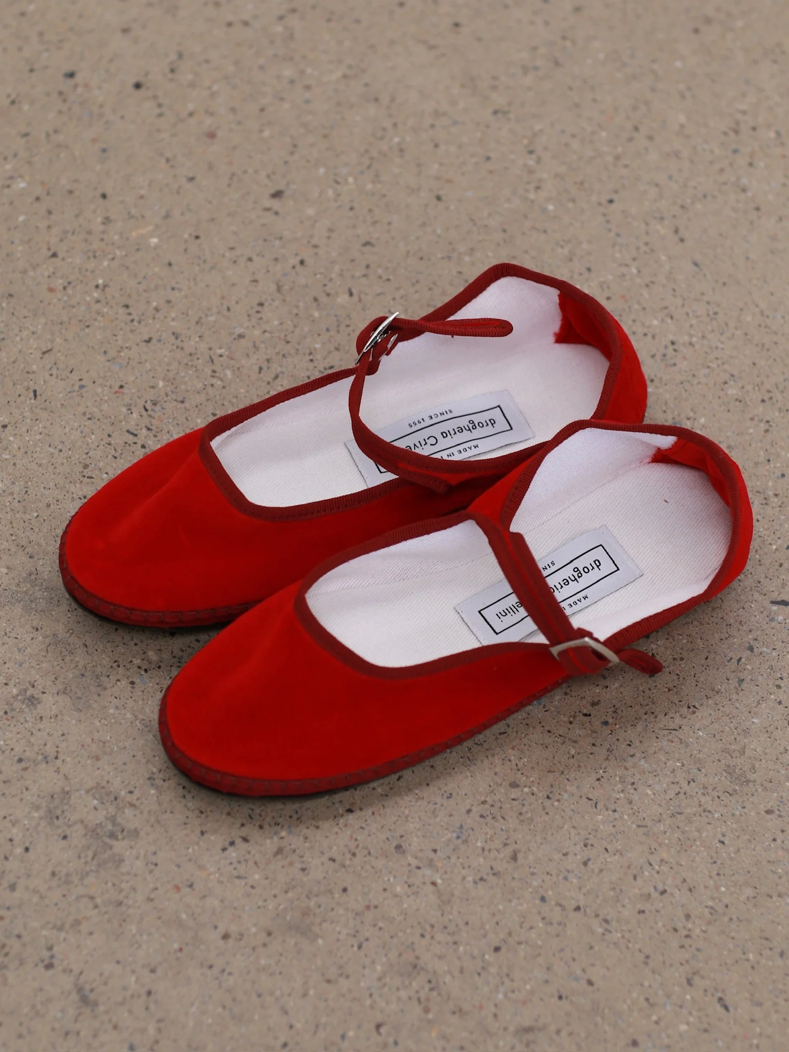 Drogheria Crivellini Le PAPUSSE Mary Jane velvet shoes DC-MJPJ VE OO CAX-HONG bright red - Image 2