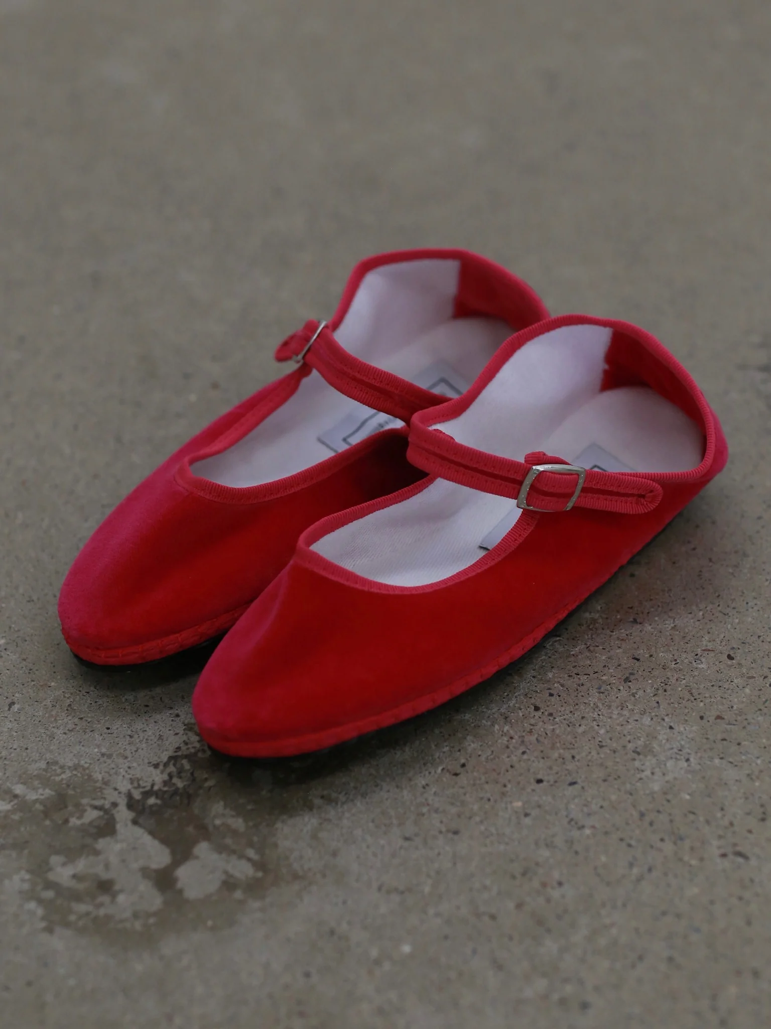 Drogheria Crivellini Le PAPUSSE Mary Jane Velvet Shoes DC-MJPJ VE OO FUX-ZH FUCSIA Purple-Red - Image 3