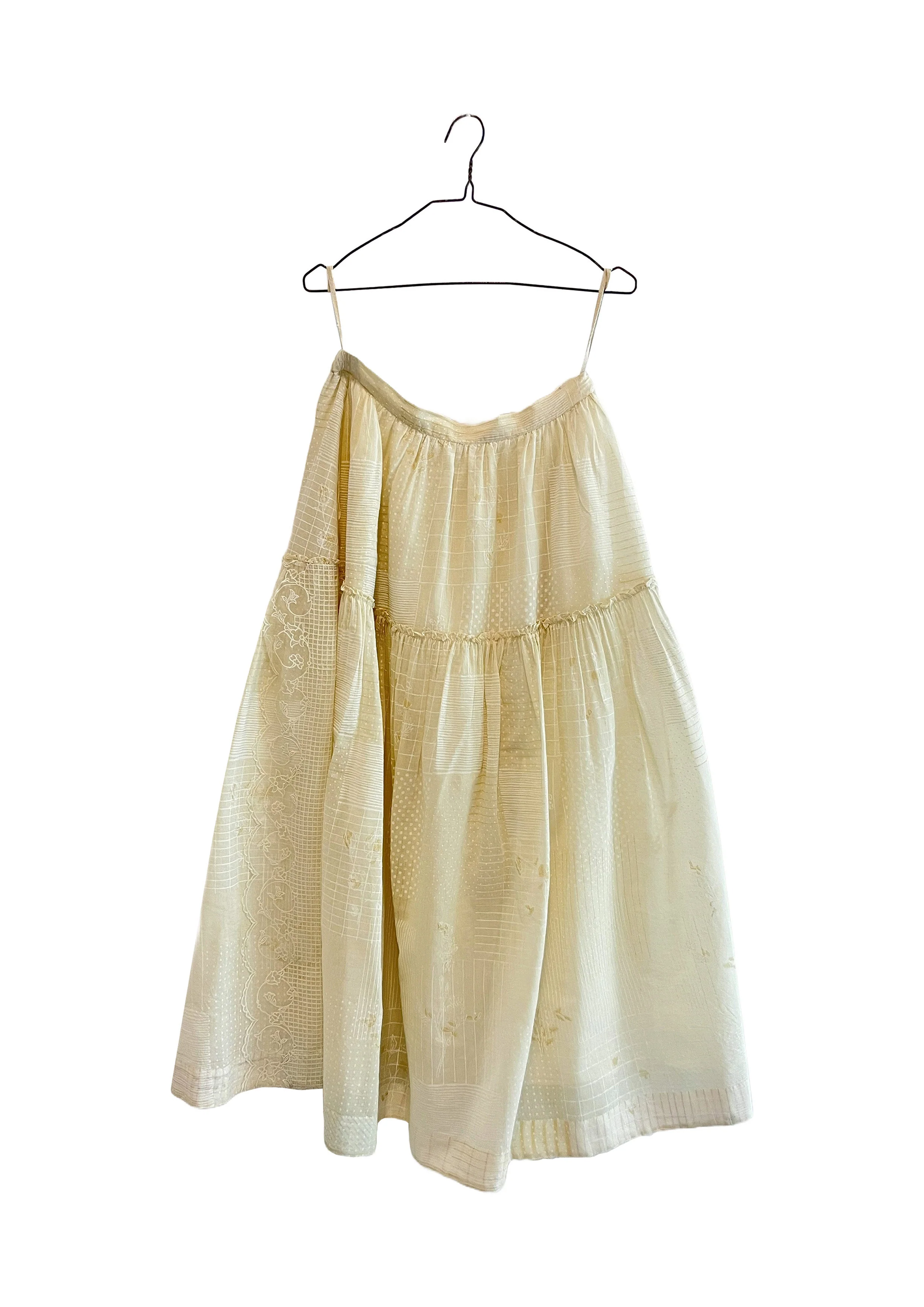 EKA 25 Spring/Summer Pleated Layer Skirt EKA-SS/25/167/PUZO-ECRU - Image 5
