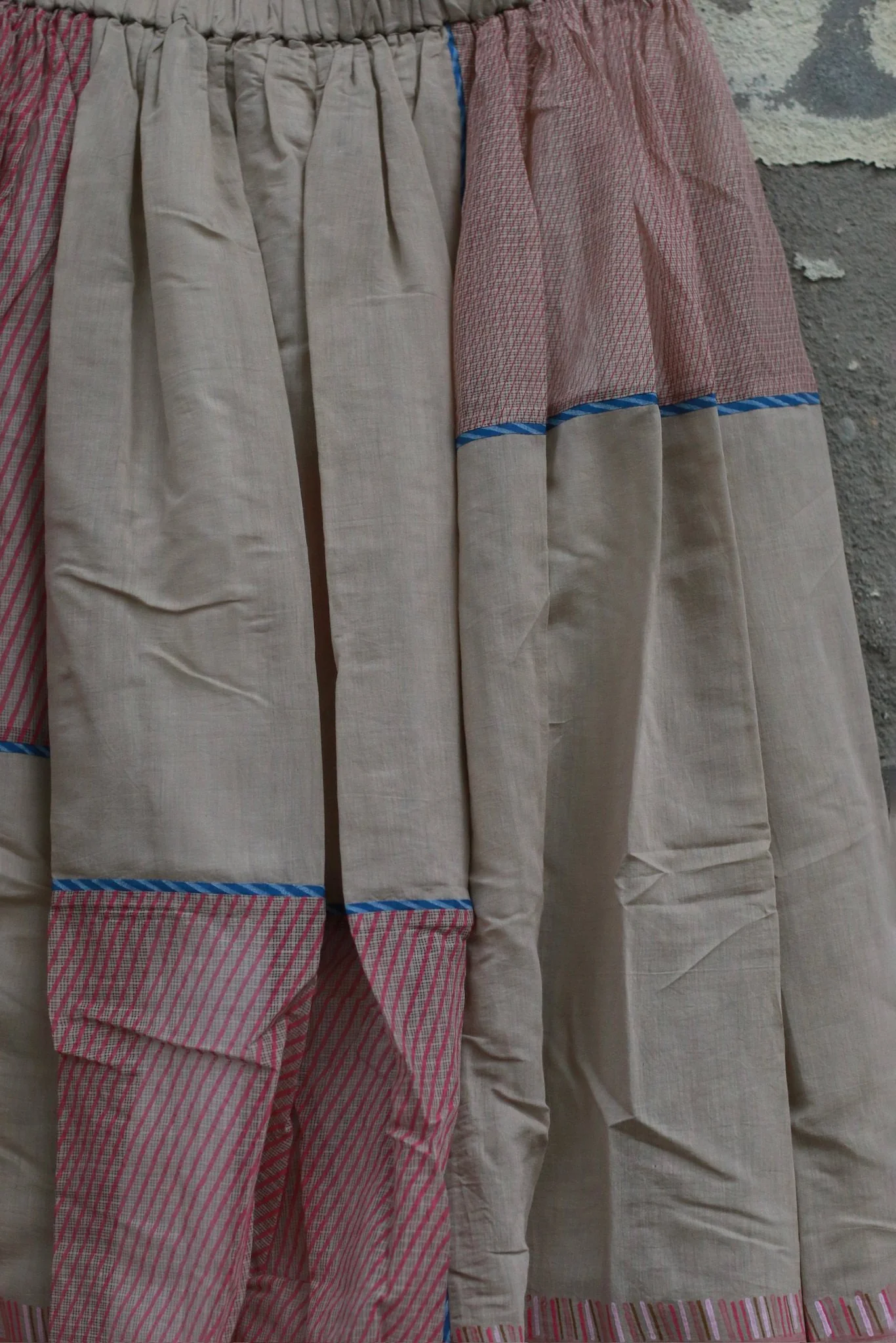 EKA Spring/Summer 2026 KOTA Patchwork Midi Skirt EKA-SS26123UBER-3-MOCHA (SS26121UBER-1) - Image 2