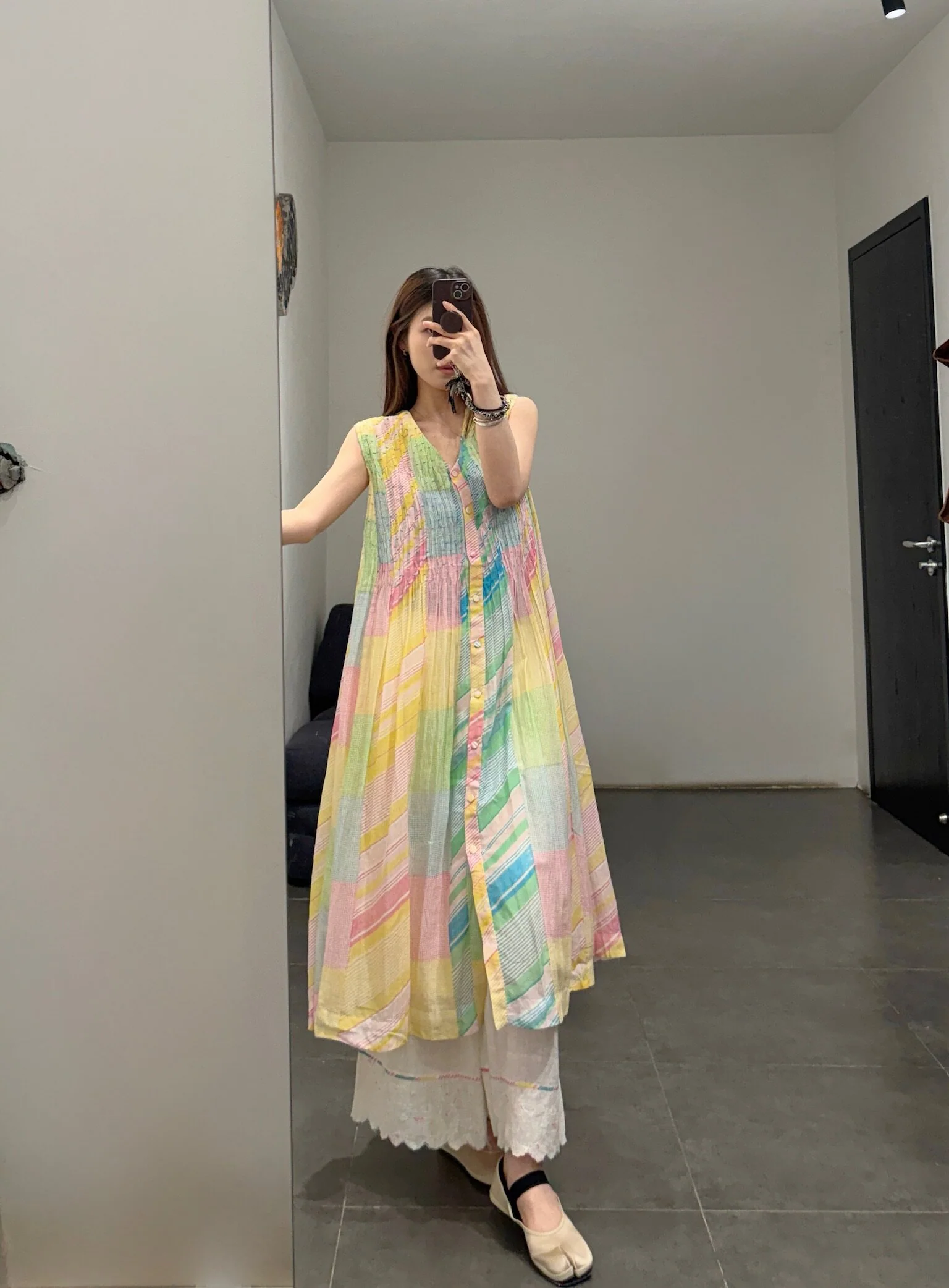 EKA Spring/Summer 2026 Sleeveless Hand-Pleated Dress EKA-SS26248PARLESLEEVELESS-1-MULT - Image 10